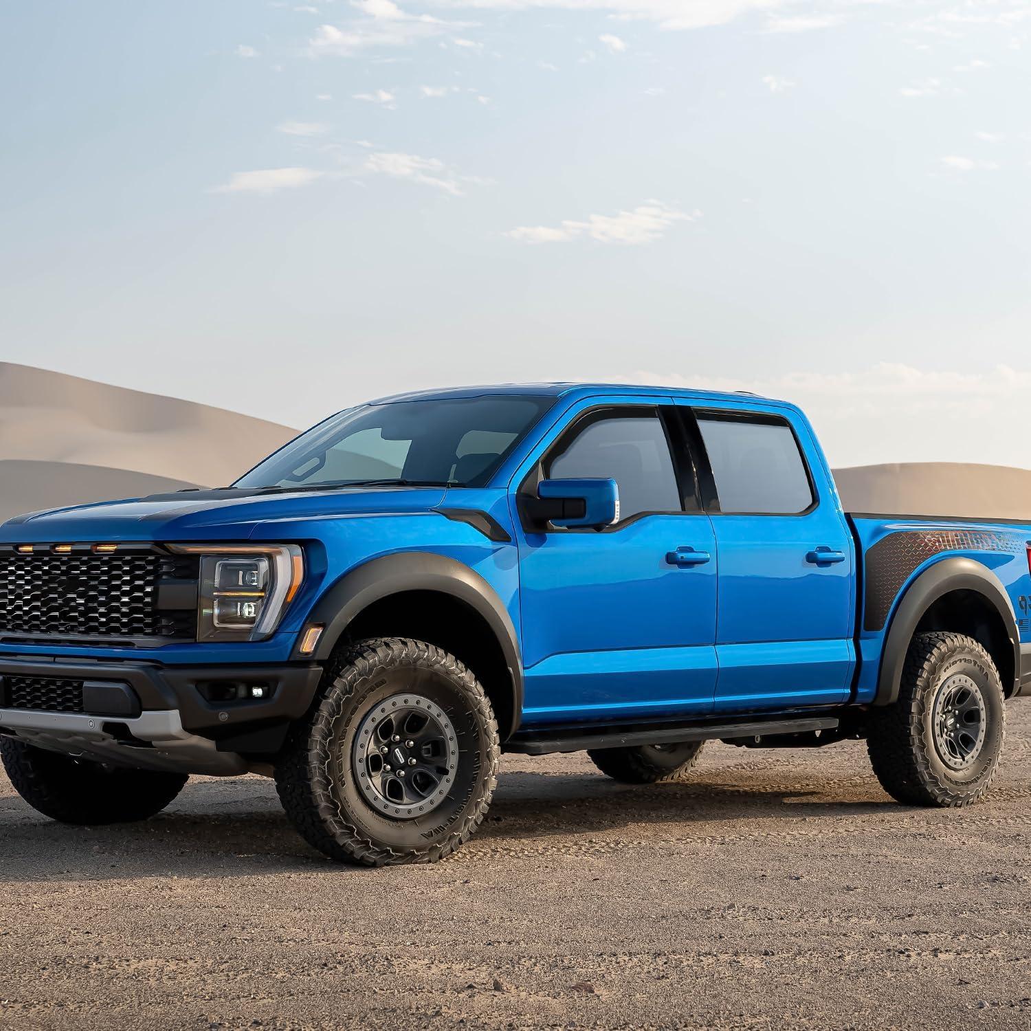 imageNilight Durable Rain Guards for Ford F150 SuperCrewSVT Raptor SuperCrew 2009 2010 2011 2012 2013 2014 Vent Window Visors4pcsFor Ford F150 0914