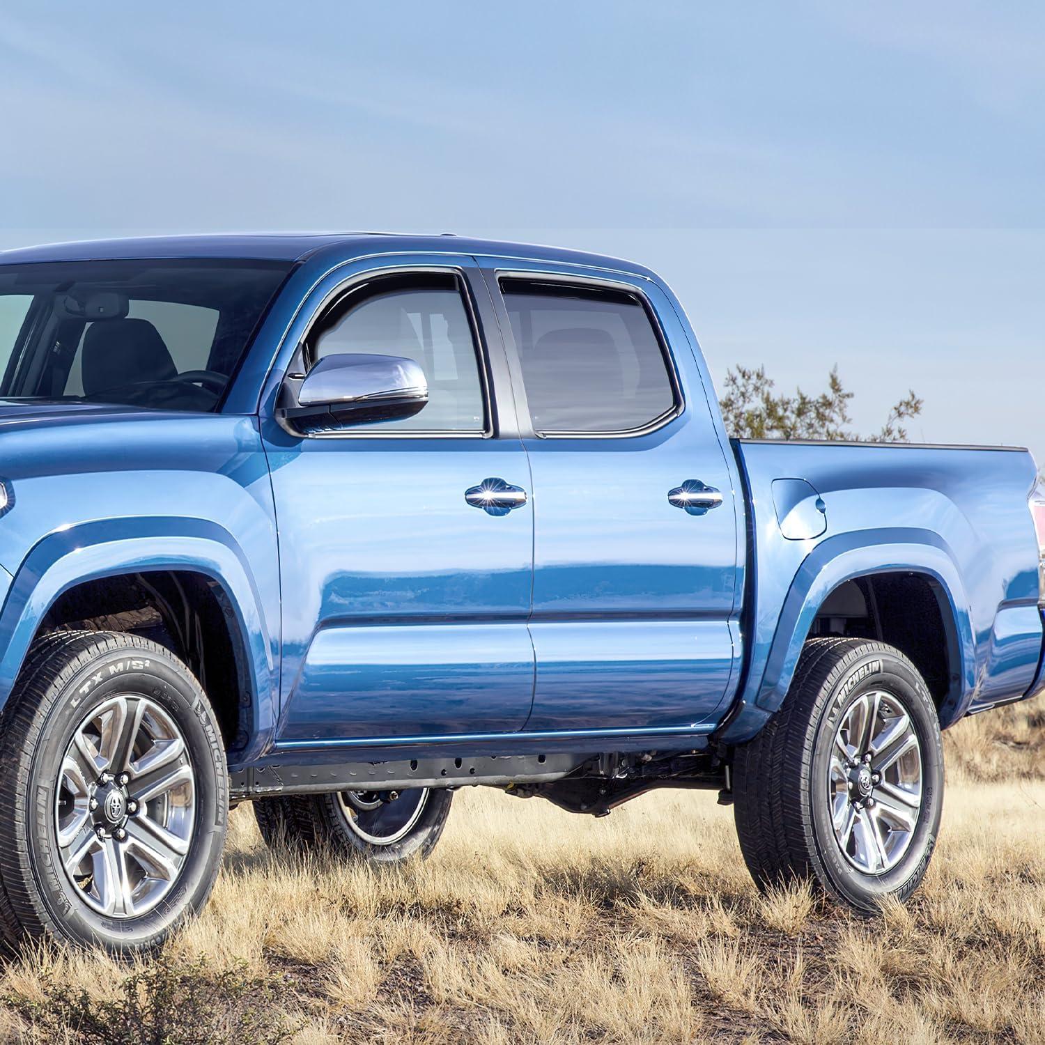 imageNilight Durable Rain Guards for Toyota Tacoma Double Cab 2016 2017 2018 2019 2020 2021 2022 2023 Window Deflectors Vent Window Visors 4 PiecesFor 20162023 Toyota Tacoma Double Cab