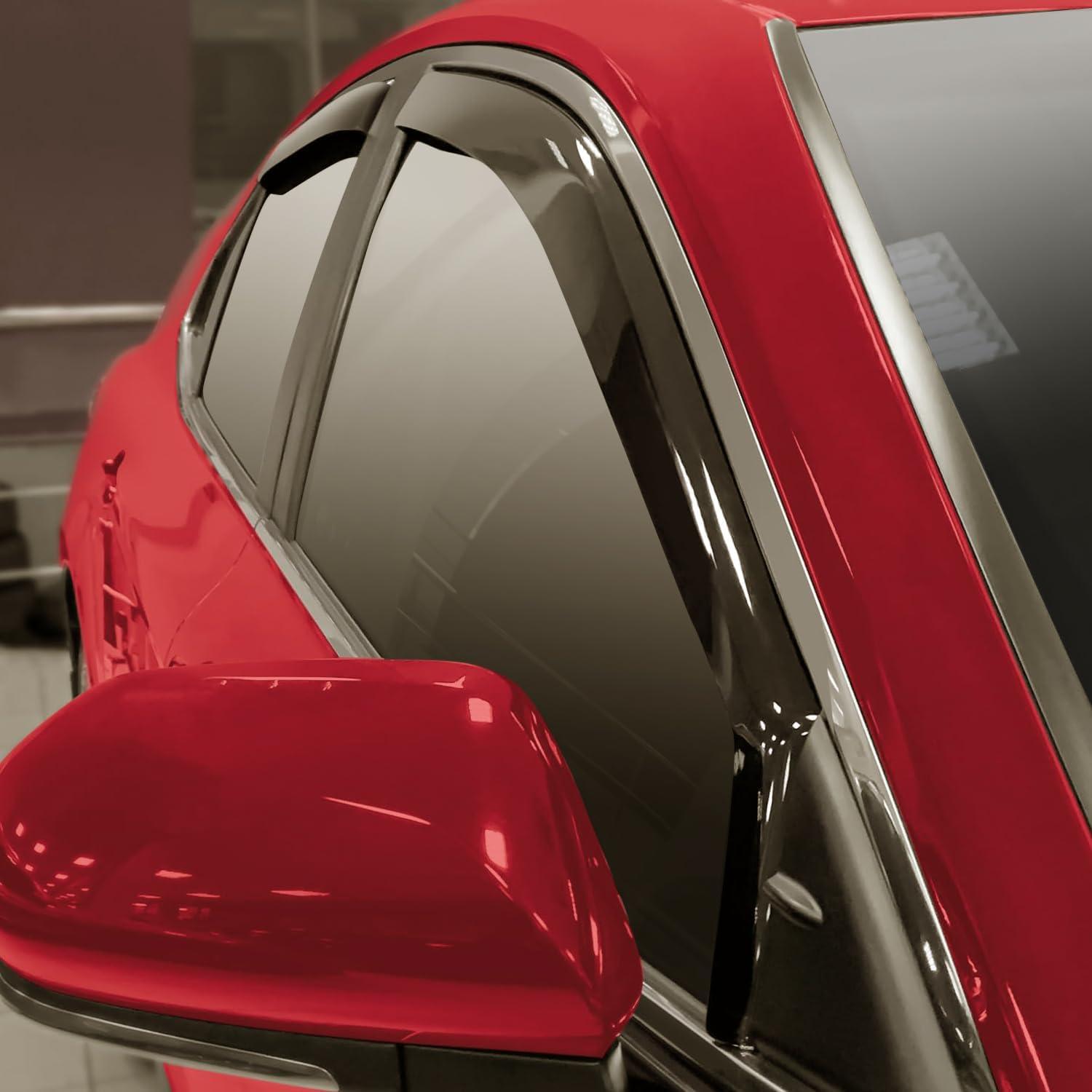 imageNilight Durable Rain Guards for Toyota Tacoma Double Cab 2016 2017 2018 2019 2020 2021 2022 2023 Window Deflectors Vent Window Visors 4 PiecesFor 20182024 Toyota Camry