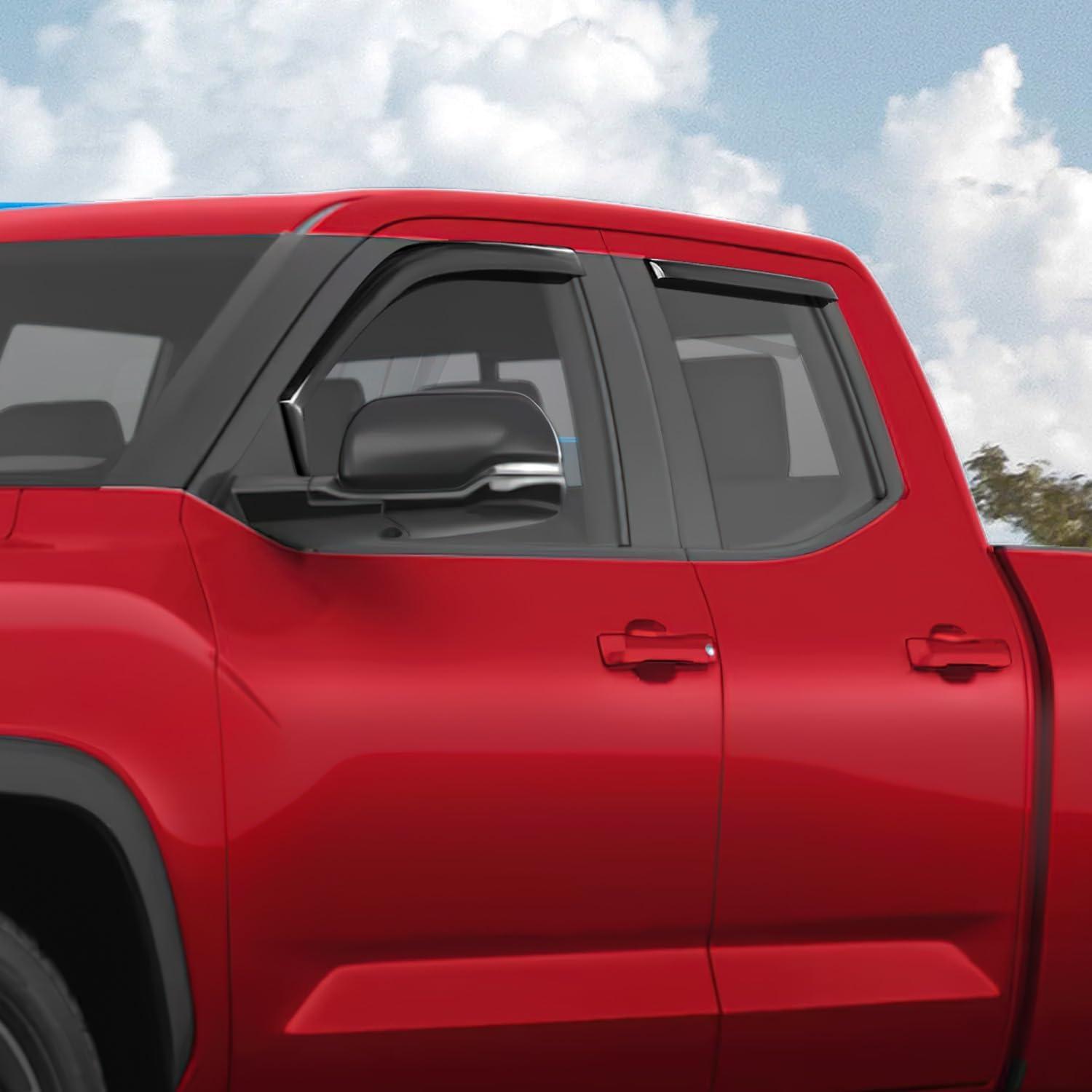 imageNilight Durable Rain Guards for Toyota Tacoma Double Cab 2016 2017 2018 2019 2020 2021 2022 2023 Window Deflectors Vent Window Visors 4 PiecesFor 20222024 Toyota Tundra Double Cab