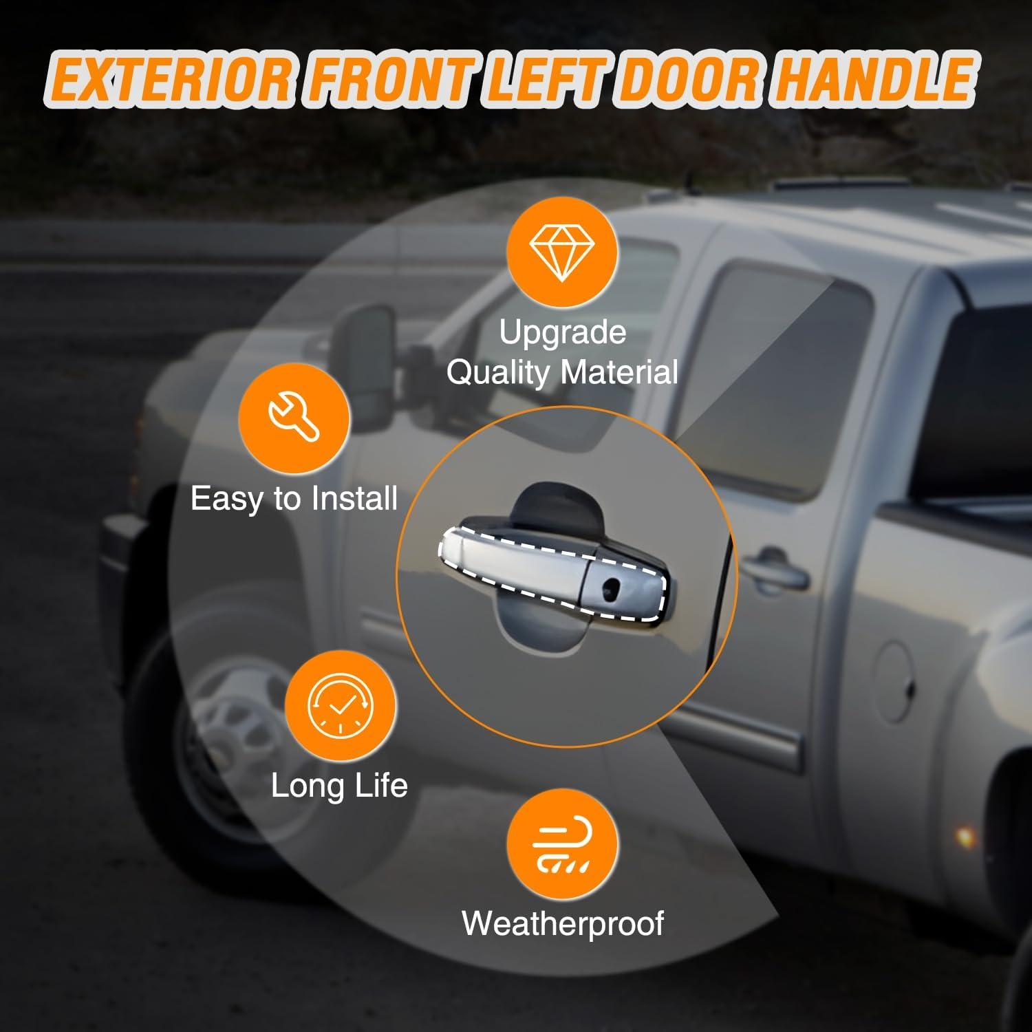 imageNilight Extended Cab Door Handle Left Driver ampamp Right Passenger Rear Car Door Handles Compatible with 1999 00 01 02 03 04 05 06 2007 Chevy Silverado GMC Sierra 1500 2500 3500 Replace157581711575817220072013 Chevy Silverado GMC Sierra Cadillac Suburban