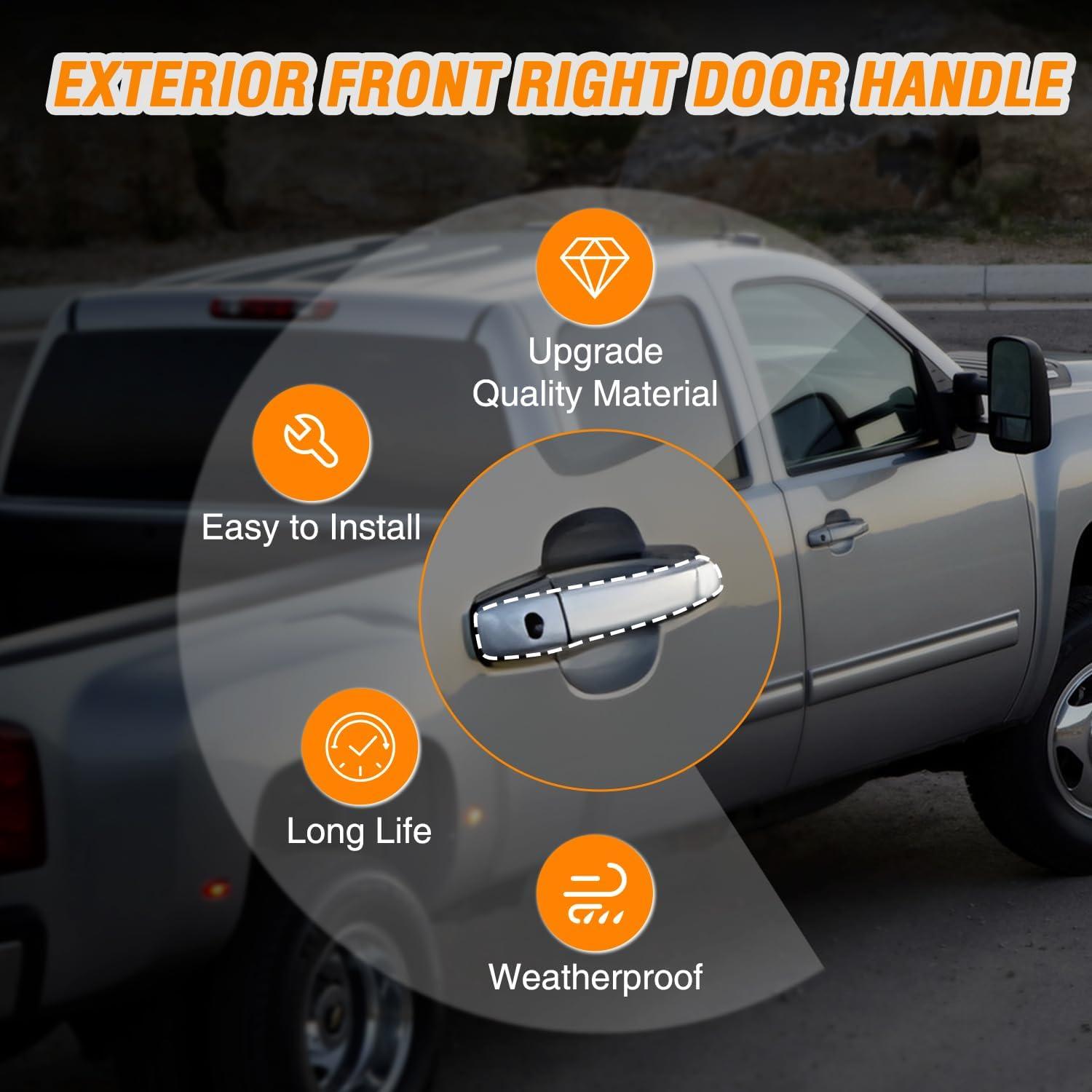 imageNilight Extended Cab Door Handle Left Driver ampamp Right Passenger Rear Car Door Handles Compatible with 1999 00 01 02 03 04 05 06 2007 Chevy Silverado GMC Sierra 1500 2500 3500 Replace157581711575817220072013 Chevy Silverado GMC Sierra Cadillac Suburban