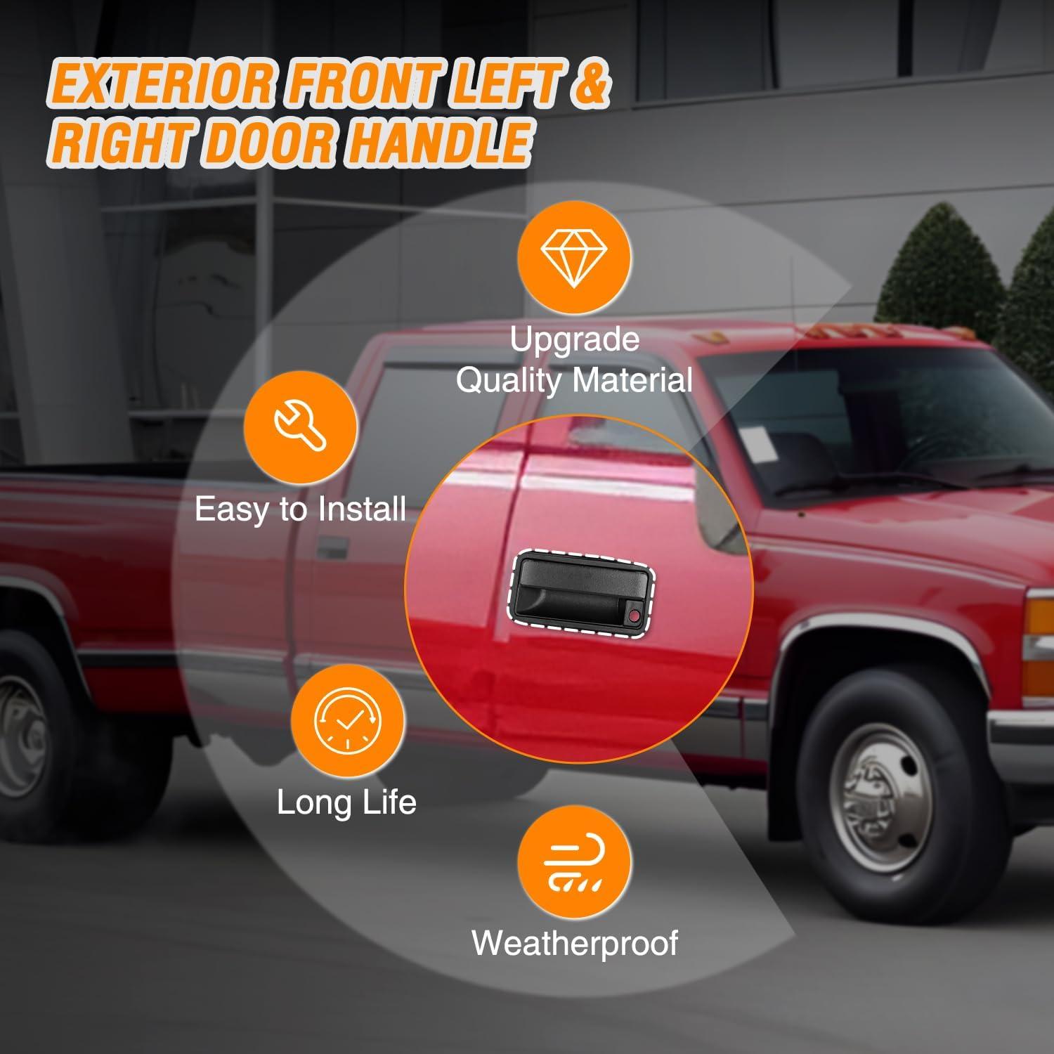 imageNilight Extended Cab Door Handle Left Driver ampamp Right Passenger Rear Car Door Handles Compatible with 1999 00 01 02 03 04 05 06 2007 Chevy Silverado GMC Sierra 1500 2500 3500 Replace157581711575817219881994 Chevy GMC Yukon