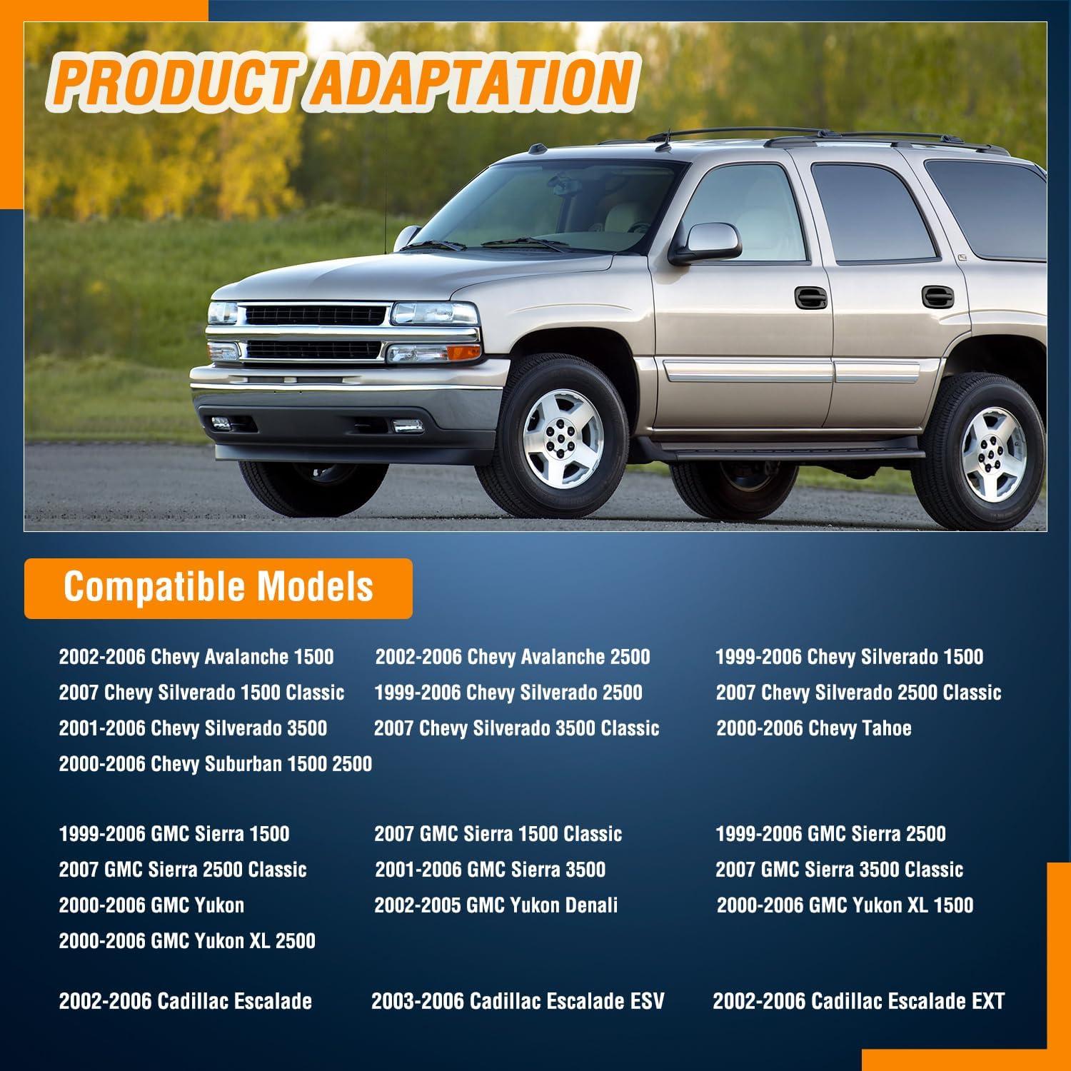 imageNilight Extended Cab Door Handle Left Driver ampamp Right Passenger Rear Car Door Handles Compatible with 1999 00 01 02 03 04 05 06 2007 Chevy Silverado GMC Sierra 1500 2500 3500 Replace157581711575817219992007 Chevy Silverado GMC Sierra Cadillac Suburban