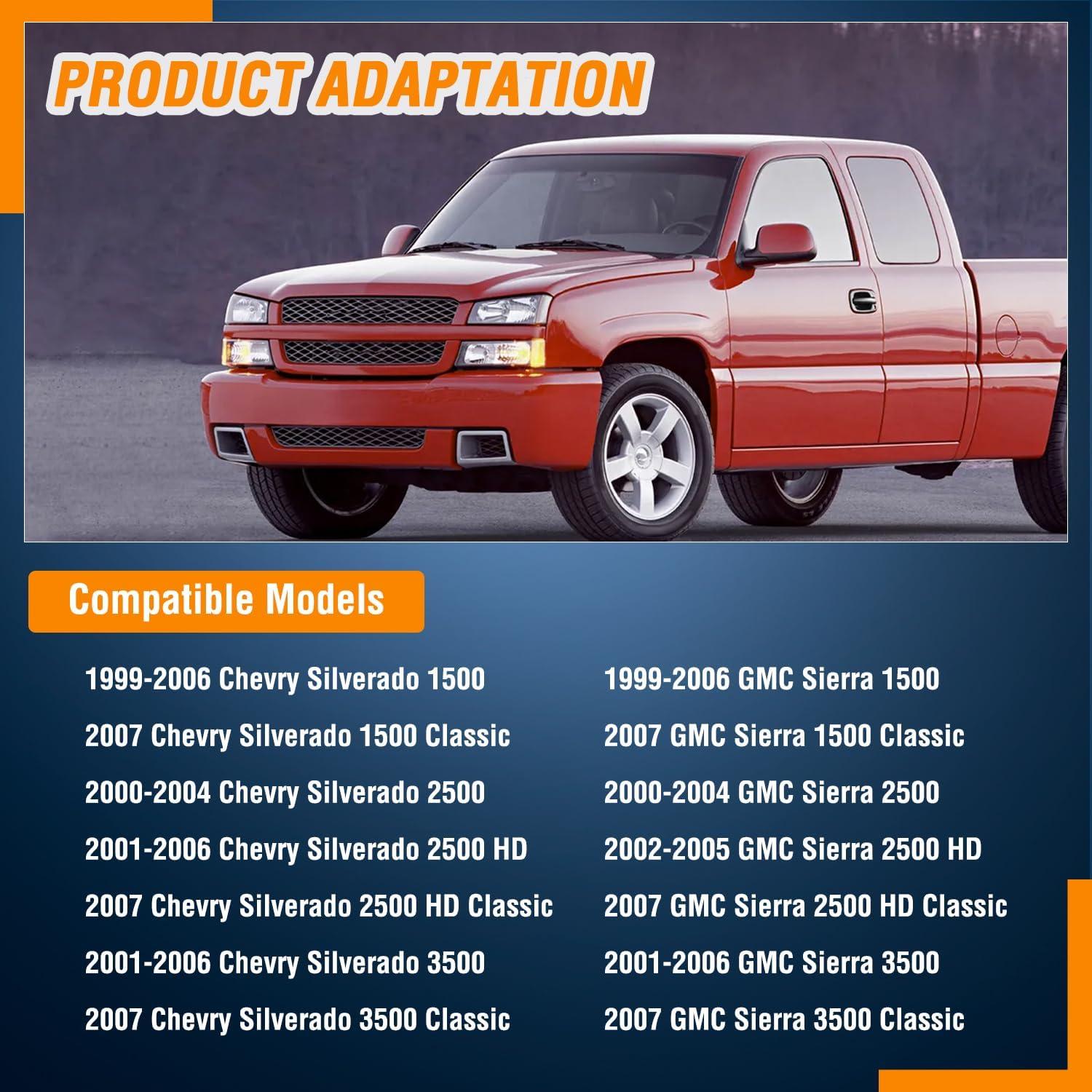 imageNilight Extended Cab Door Handle Left Driver ampamp Right Passenger Rear Car Door Handles Compatible with 1999 00 01 02 03 04 05 06 2007 Chevy Silverado GMC Sierra 1500 2500 3500 Replace157581711575817219992007 Chevy Silverado GMC Sierra