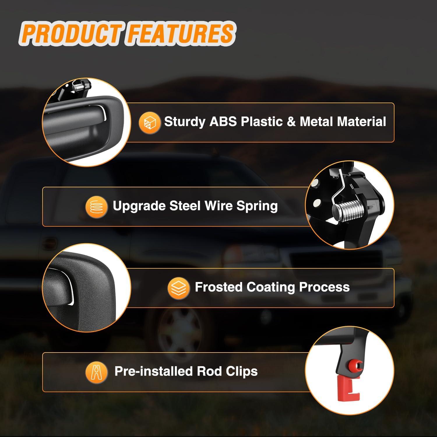 imageNilight Extended Cab Door Handle Left Driver ampamp Right Passenger Rear Car Door Handles Compatible with 1999 00 01 02 03 04 05 06 2007 Chevy Silverado GMC Sierra 1500 2500 3500 Replace157581711575817219992007 Chevy Silverado GMC Sierra