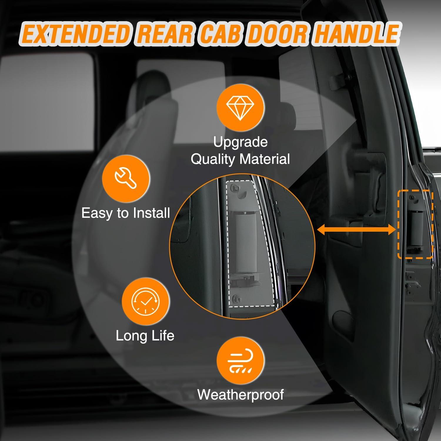 imageNilight Extended Cab Door Handle Left Driver ampamp Right Passenger Rear Car Door Handles Compatible with 1999 00 01 02 03 04 05 06 2007 Chevy Silverado GMC Sierra 1500 2500 3500 Replace157581711575817219992007 Chevy Silverado GMC Sierra