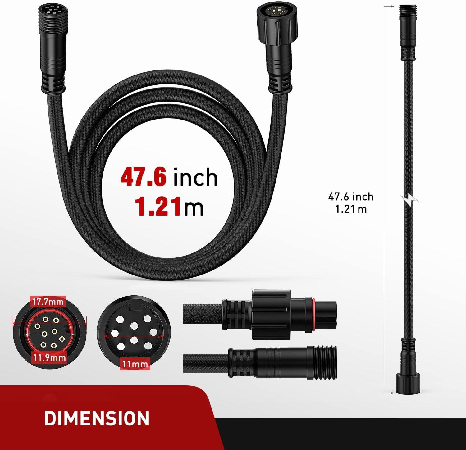 imageNilight Extension Cable Cord for 6 Gang Switch Controller 8PIN Wire Harness 12m 47quot Fuse Panel