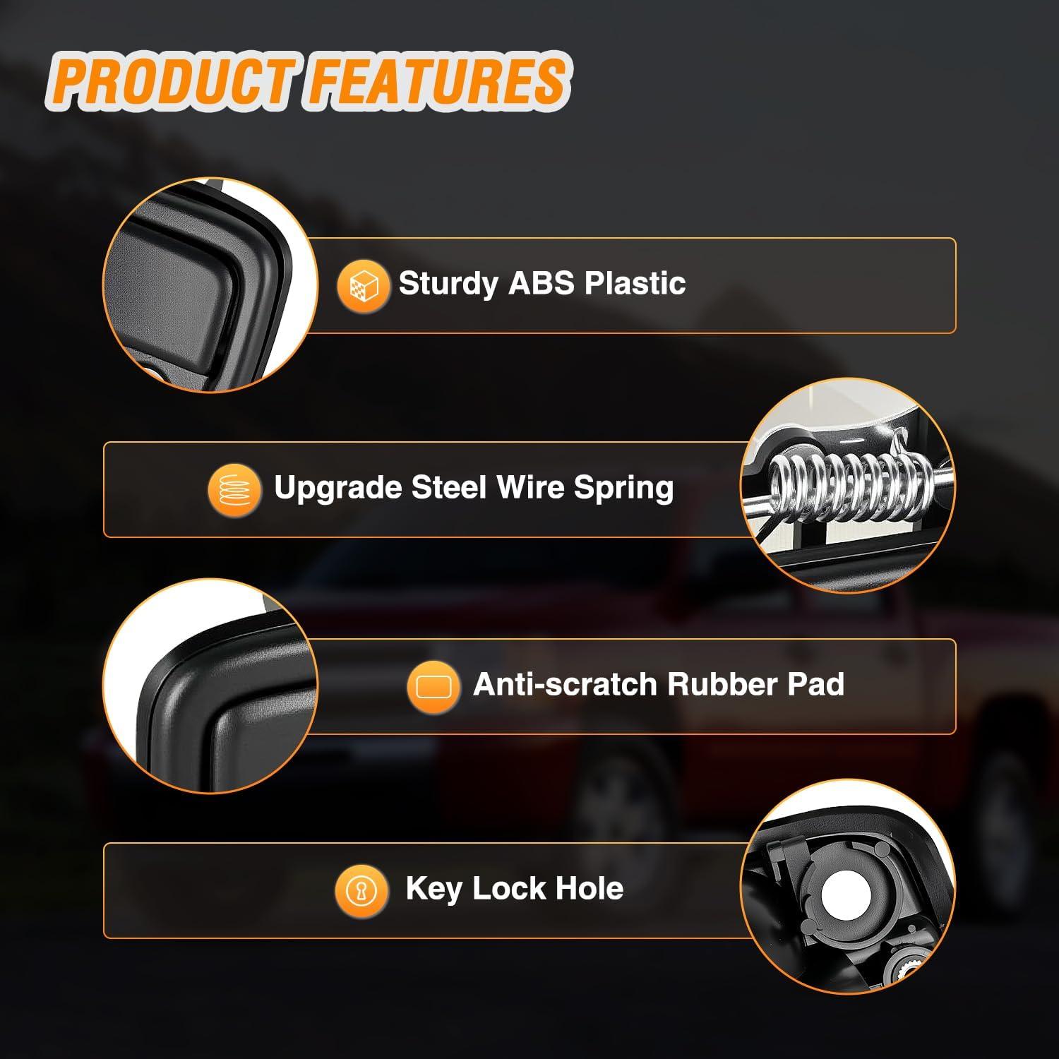 imageNilight Exterior Front Left Driver Side Door Handle with Key Hole Compatible with 19992016 Ford F250 F350 F450 F550 F650 F750 Super Duty Excursion Car Door Handles Replaces OEM 7C3Z2522405AA 7930619952004 Toyota Tacoma