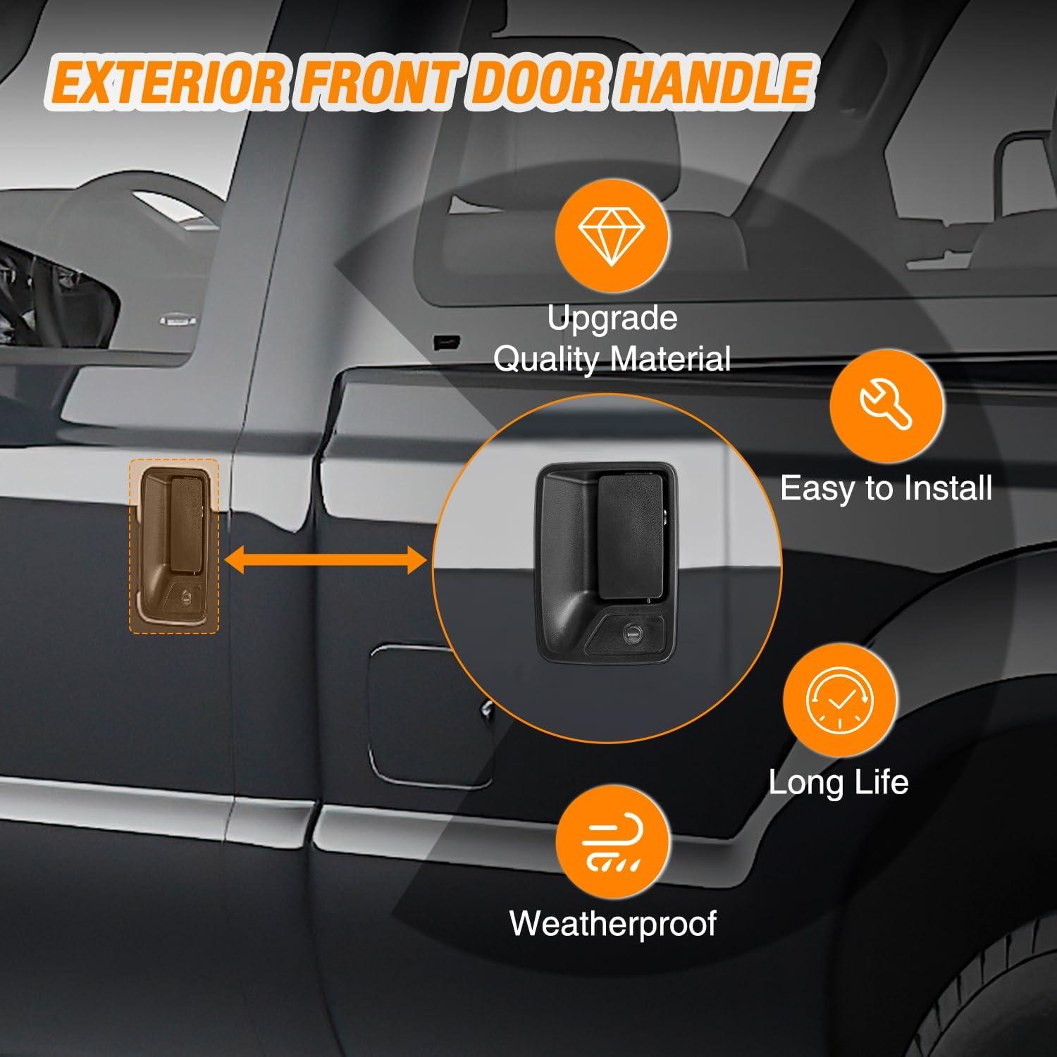 imageNilight Exterior Front Left Driver Side Door Handle with Key Hole Compatible with 19992016 Ford F250 F350 F450 F550 F650 F750 Super Duty Excursion Car Door Handles Replaces OEM 7C3Z2522405AA 7930619992016 Ford