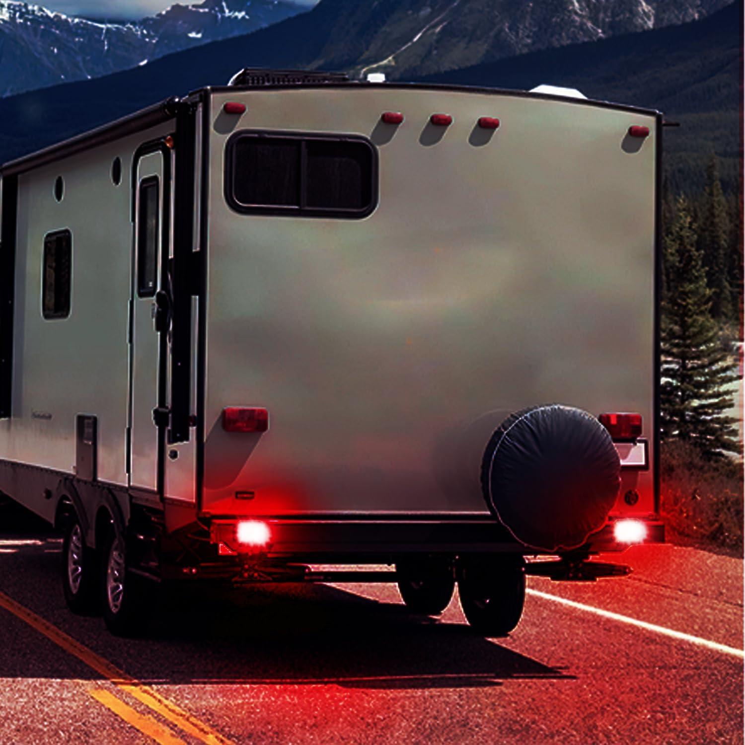 imageNilight Flush Mount LED Light Pods 2 PCS 42 W Amber Upgraded Spot Flood Combo Driving Fog Lights Off Road Lights Bumper LED Work Light for Truck SUV ATV UTV Pickup Van Boat TractorRed