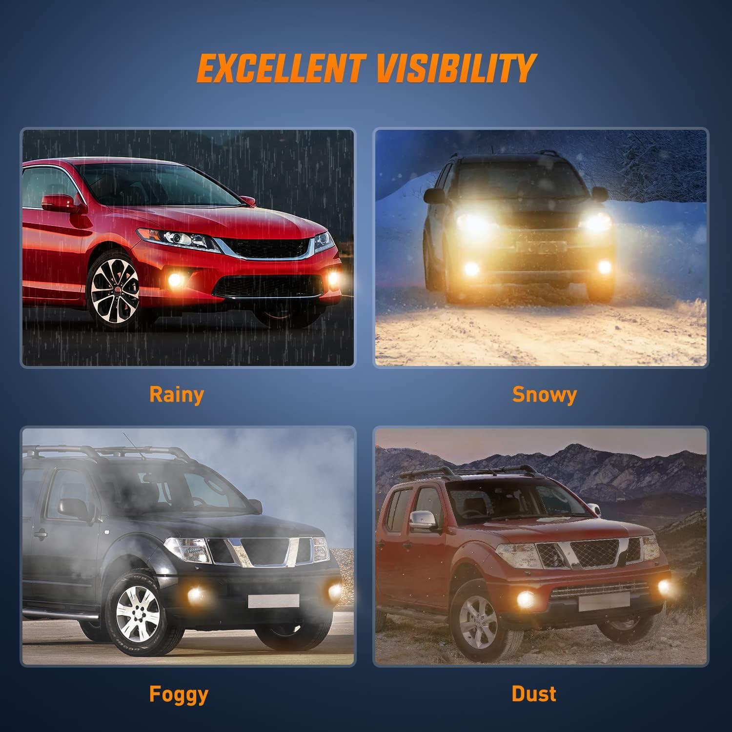 imageNilight Fog Light Assembly Compatible with 2005 2006 2007 2008 2009 2010 2011 2012 2013 2014 Ford Mustang Focus Explorer Ranger Nissan Frontier Lincoln Navigator Honda Accord Pilot