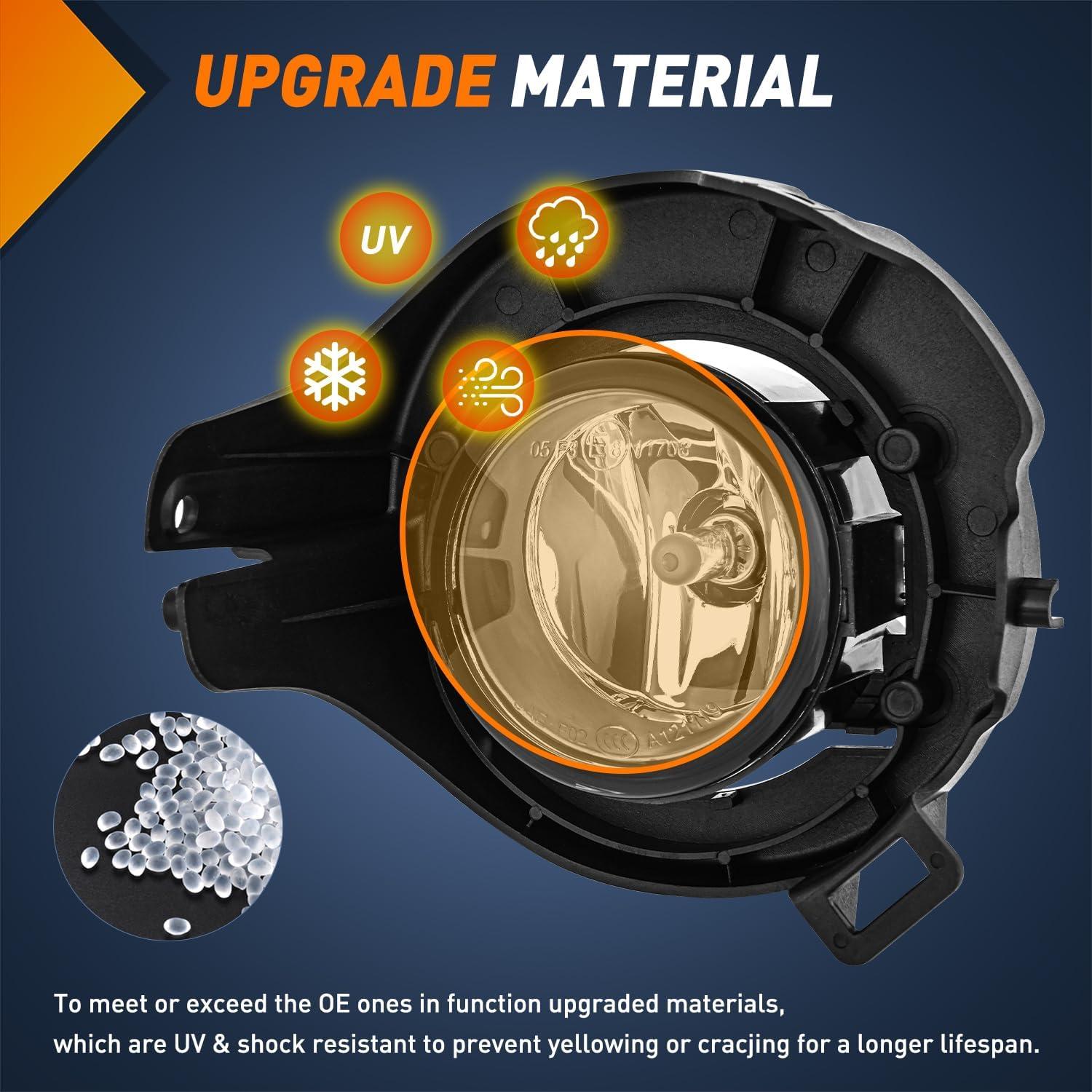 imageNilight Fog Light Assembly Compatible with 2006 2007 2008 2009 2010 2011 2012 2013 Toyota Yaris Camry Corolla Venza Matrix Prius RAV4 Solara Avalon Highlander LEXUS LX570 RX35020052009 Frontier20052012 Pathfinder