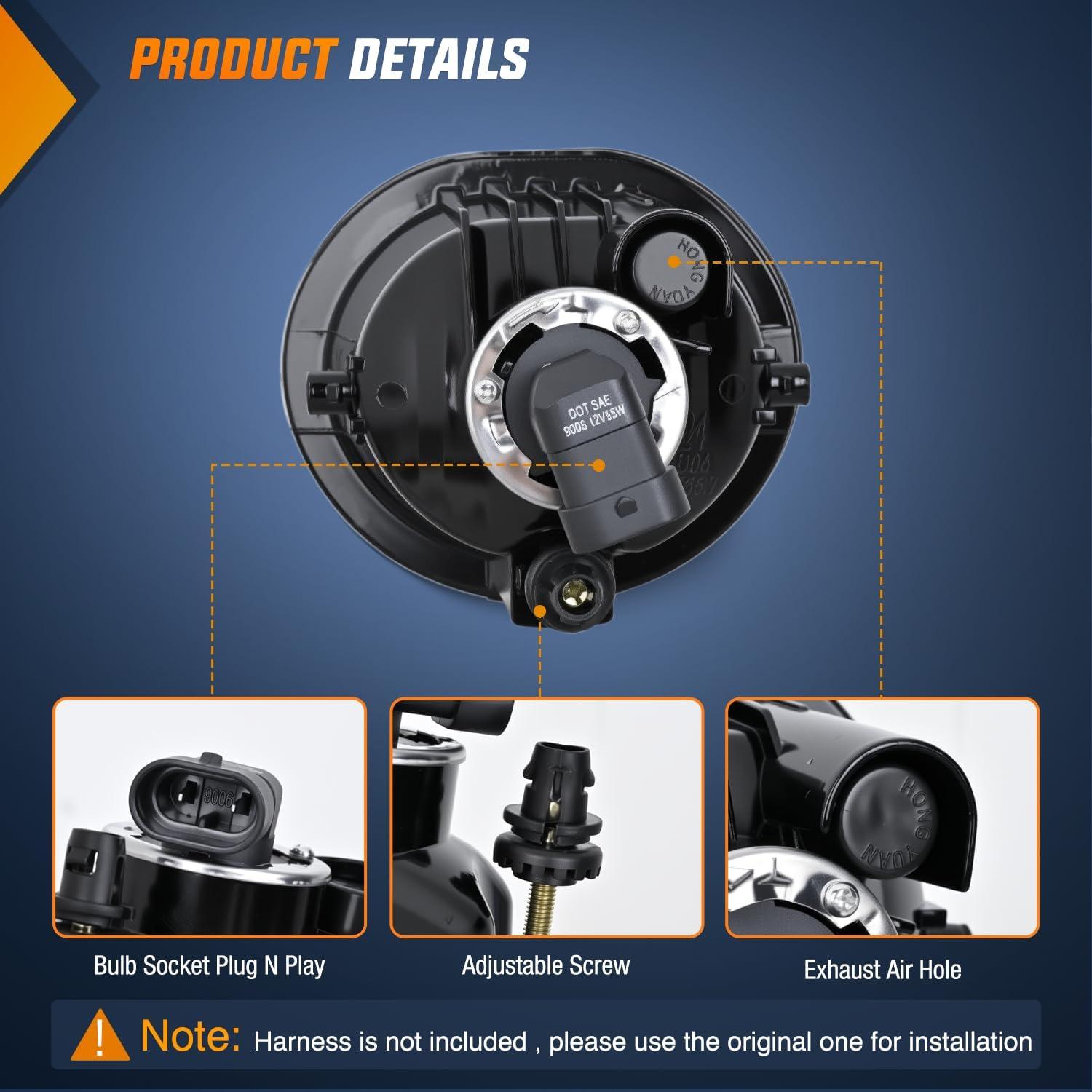 imageNilight Fog Light Assembly Compatible with 2006 2007 2008 2009 2010 2011 2012 2013 Toyota Yaris Camry Corolla Venza Matrix Prius RAV4 Solara Avalon Highlander LEXUS LX570 RX35020032008 MatrixVibe20042010 Scion TC Smoke