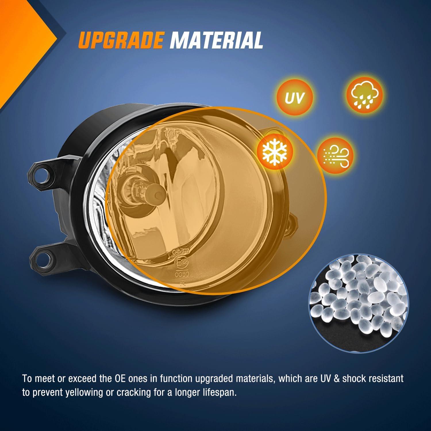 imageNilight Fog Light Assembly Compatible with 2006 2007 2008 2009 2010 2011 2012 2013 Toyota Yaris Camry Corolla Venza Matrix Prius RAV4 Solara Avalon Highlander LEXUS LX570 RX350Toyota 20072013