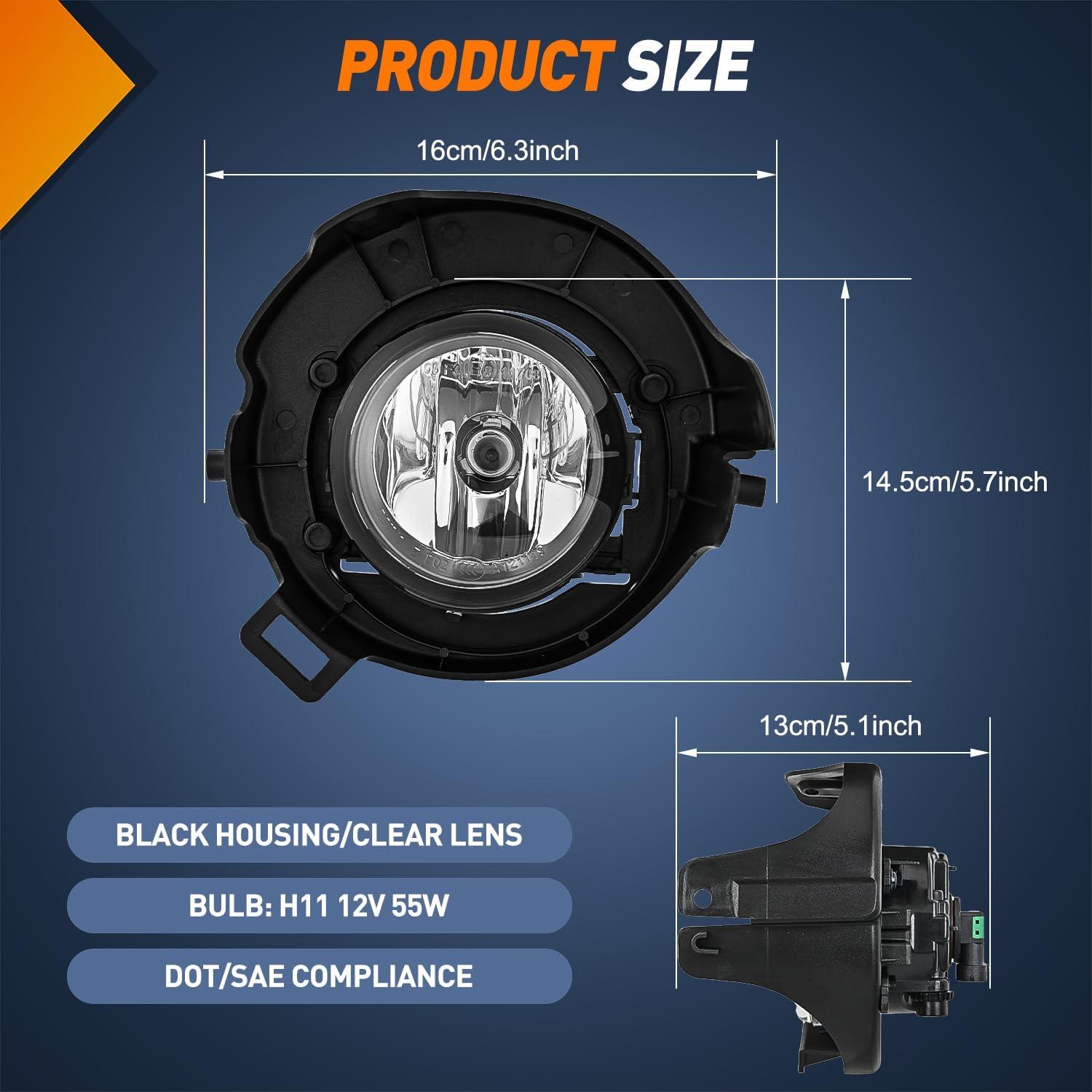 imageNilight Fog Light Assembly Compatible with 2006 2007 2008 2009 2010 2011 2012 2013 Toyota Yaris Camry Corolla Venza Matrix Prius RAV4 Solara Avalon Highlander LEXUS LX570 RX35020052009 Frontier20052012 Pathfinder