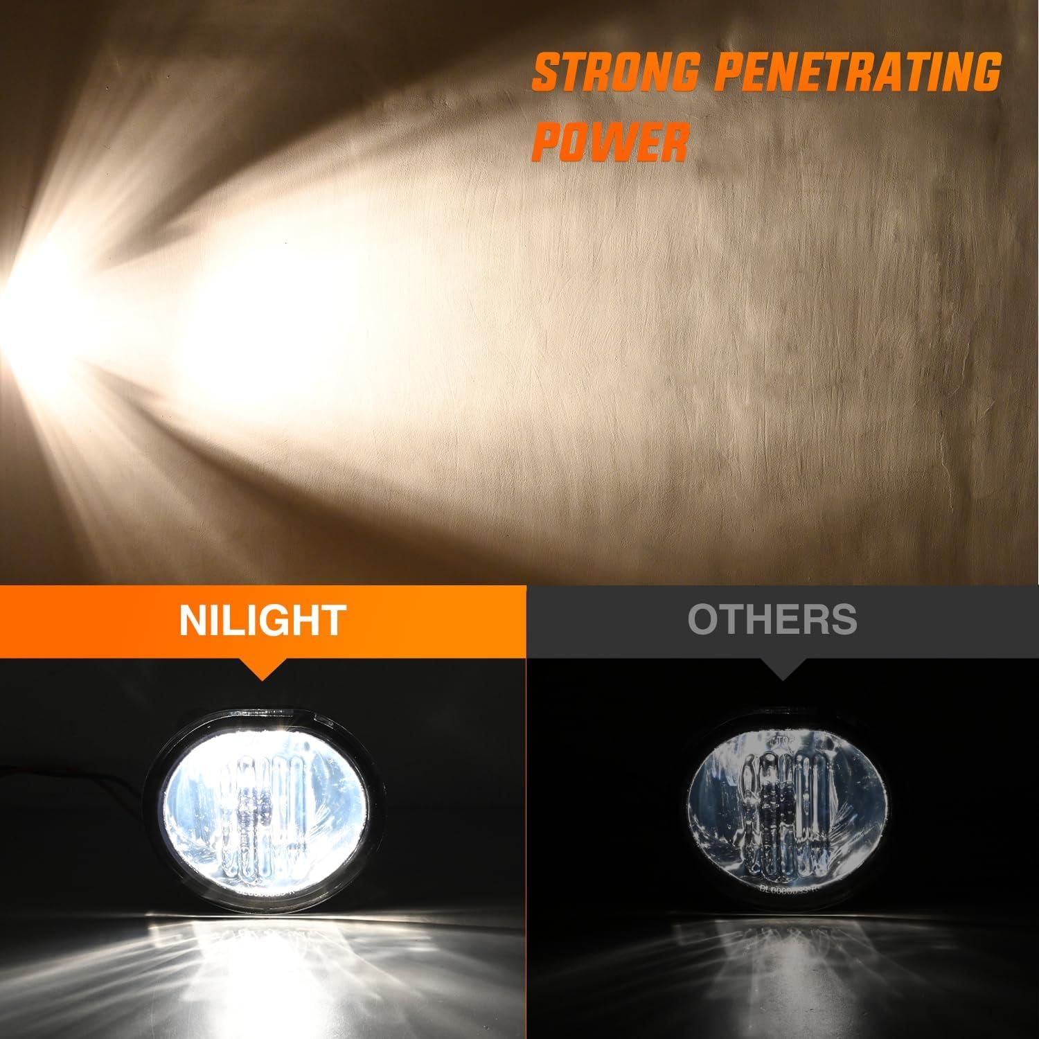 imageNilight Fog Light Assembly Compatible with 2006 2007 2008 2009 2010 2011 2012 2013 Toyota Yaris Camry Corolla Venza Matrix Prius RAV4 Solara Avalon Highlander LEXUS LX570 RX35020032008 MatrixVibe20042010 Scion TC Smoke