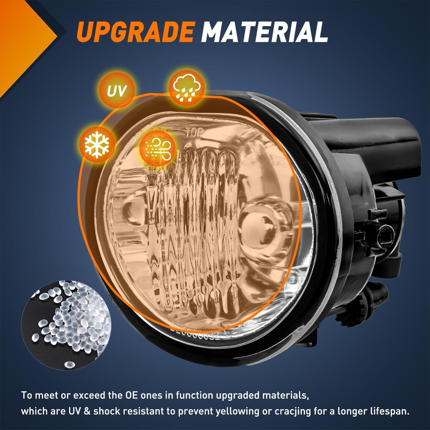 imageNilight Fog Light Assembly Compatible with 2006 2007 2008 2009 2010 2011 2012 2013 Toyota Yaris Camry Corolla Venza Matrix Prius RAV4 Solara Avalon Highlander LEXUS LX570 RX35020032008 MatrixVibe20042010 Scion TC