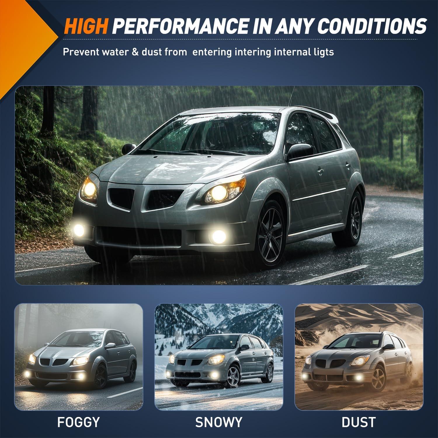 imageNilight Fog Light Assembly Compatible with 2006 2007 2008 2009 2010 2011 2012 2013 Toyota Yaris Camry Corolla Venza Matrix Prius RAV4 Solara Avalon Highlander LEXUS LX570 RX35020032008 MatrixVibe20042010 Scion TC