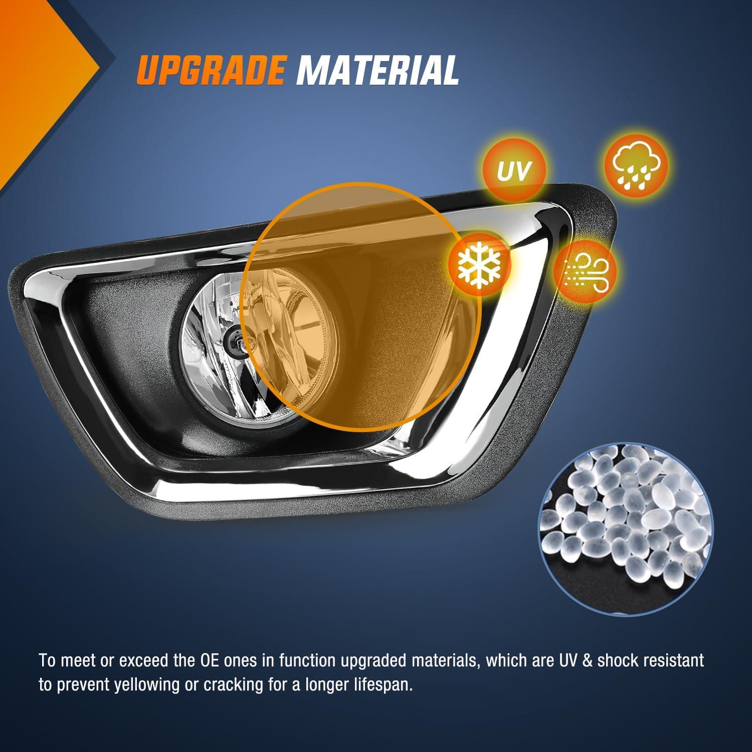 imageNilight Fog Light Assembly Compatible with 2007 2008 2009 2010 2011 2012 2013 GMC Sierra 1500 0714 Sierra 2500HD 3500HD Clear Lens Lamps Replacement 880 12V 27W BulbsChevy Colorado 20152020