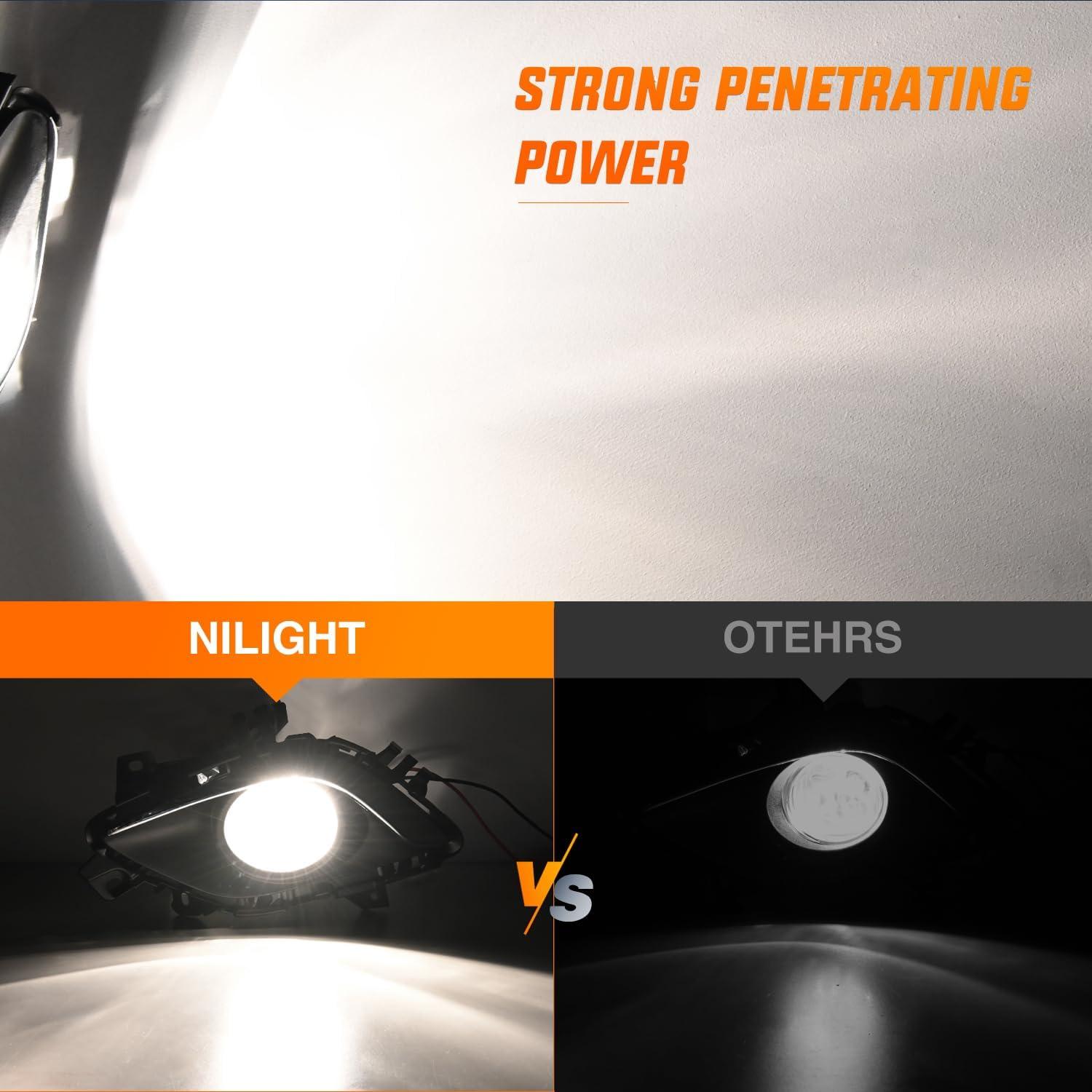 imageNilight Fog Light Assembly Compatible with 2010 2011 2012 Nissan Altima with Clear Lens Lamps Replacement H11 12V 55W Bulbs20132015 MAZDA 6