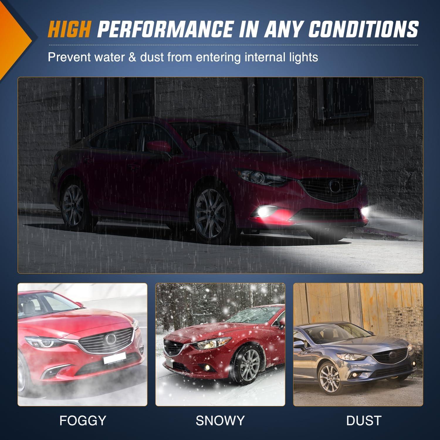 imageNilight Fog Light Assembly Compatible with 2010 2011 2012 Nissan Altima with Clear Lens Lamps Replacement H11 12V 55W Bulbs20132015 MAZDA 6