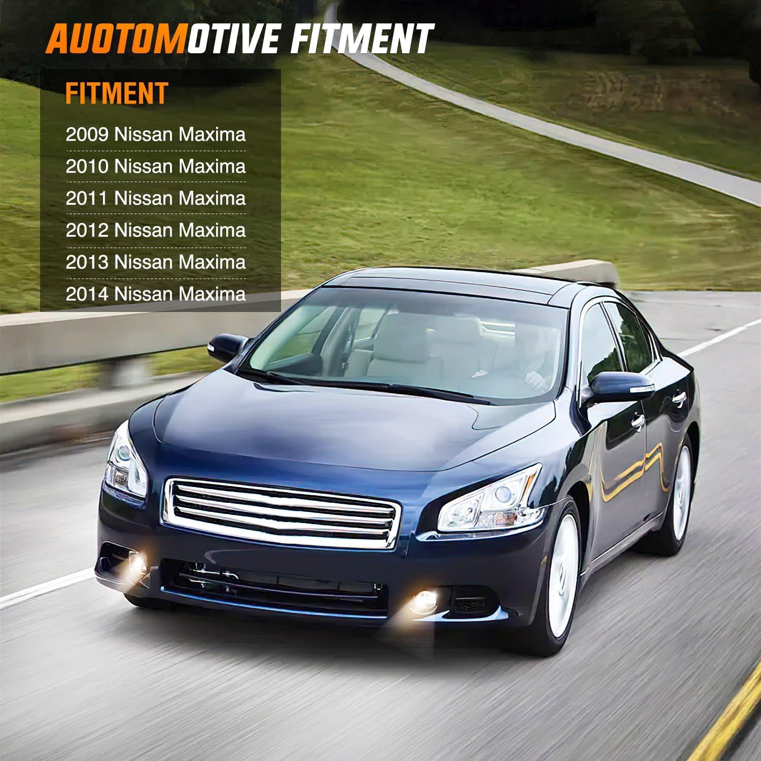 imageNilight Fog Light Compatible with 2007 2008 2009 2010 2011 2012 2013 2014 2015 2016 2017 2018 2019 Nissan Altima Versa Note Maxima Pathfinder Infiniti QX60 M35 M45 G37 JX3520092014 Nissan Maxima