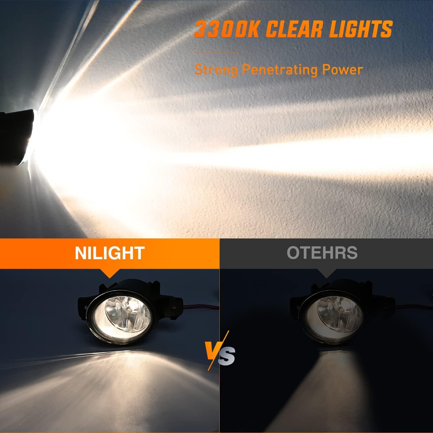 imageNilight Fog Light Compatible with 2007 2008 2009 2010 2011 2012 2013 2014 2015 2016 2017 2018 2019 Nissan Altima Versa Note Maxima Pathfinder Infiniti QX60 M35 M45 G37 JX35Black