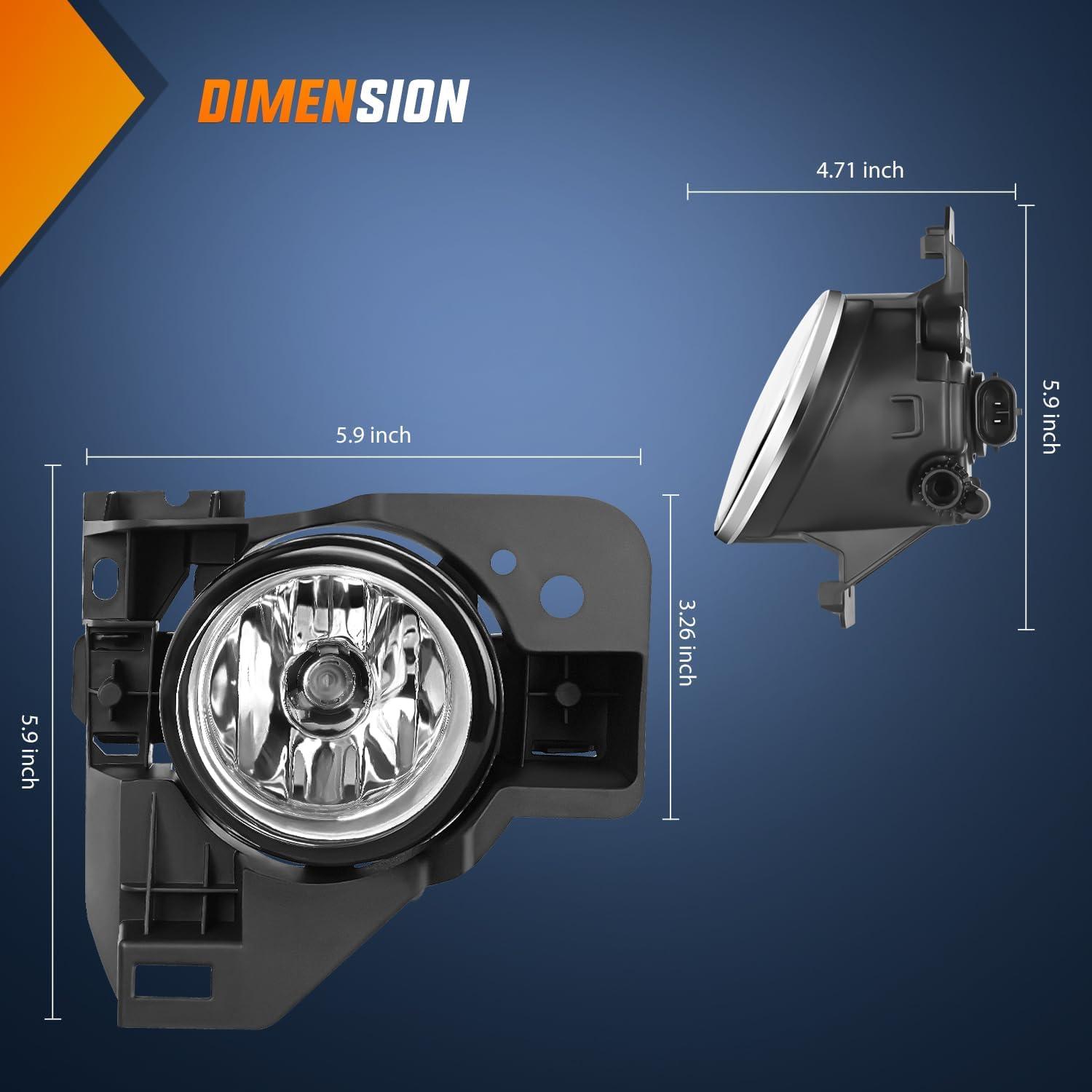 imageNilight Fog Light Compatible with 2007 2008 2009 2010 2011 2012 2013 2014 2015 2016 2017 2018 2019 Nissan Altima Versa Note Maxima Pathfinder Infiniti QX60 M35 M45 G37 JX3520092014 Nissan Maxima