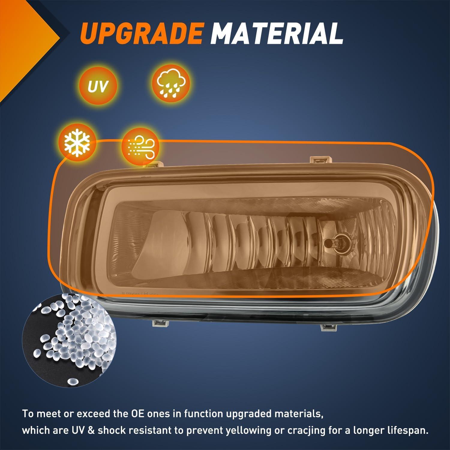 imageNilight Fog Lights Assembly Compatible with 1999 2000 2001 2002 2003 2004 Ford Mustang Lamp Replacement Driver and Passenger Side Amber Lens20042006 F150 Smoke