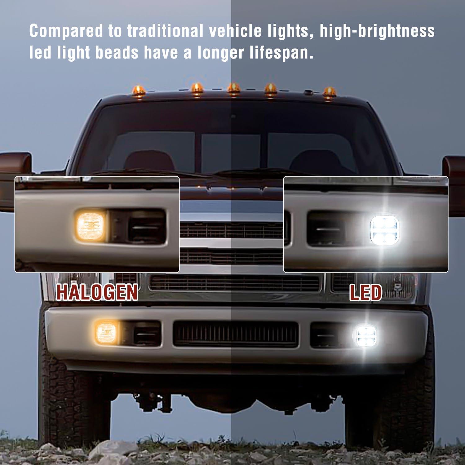 imageNilight Fog Lights Assembly Compatible with 1999 2000 2001 2002 2003 2004 Ford Mustang Lamp Replacement Driver and Passenger Side Amber Lens20052007 F250F550 LED