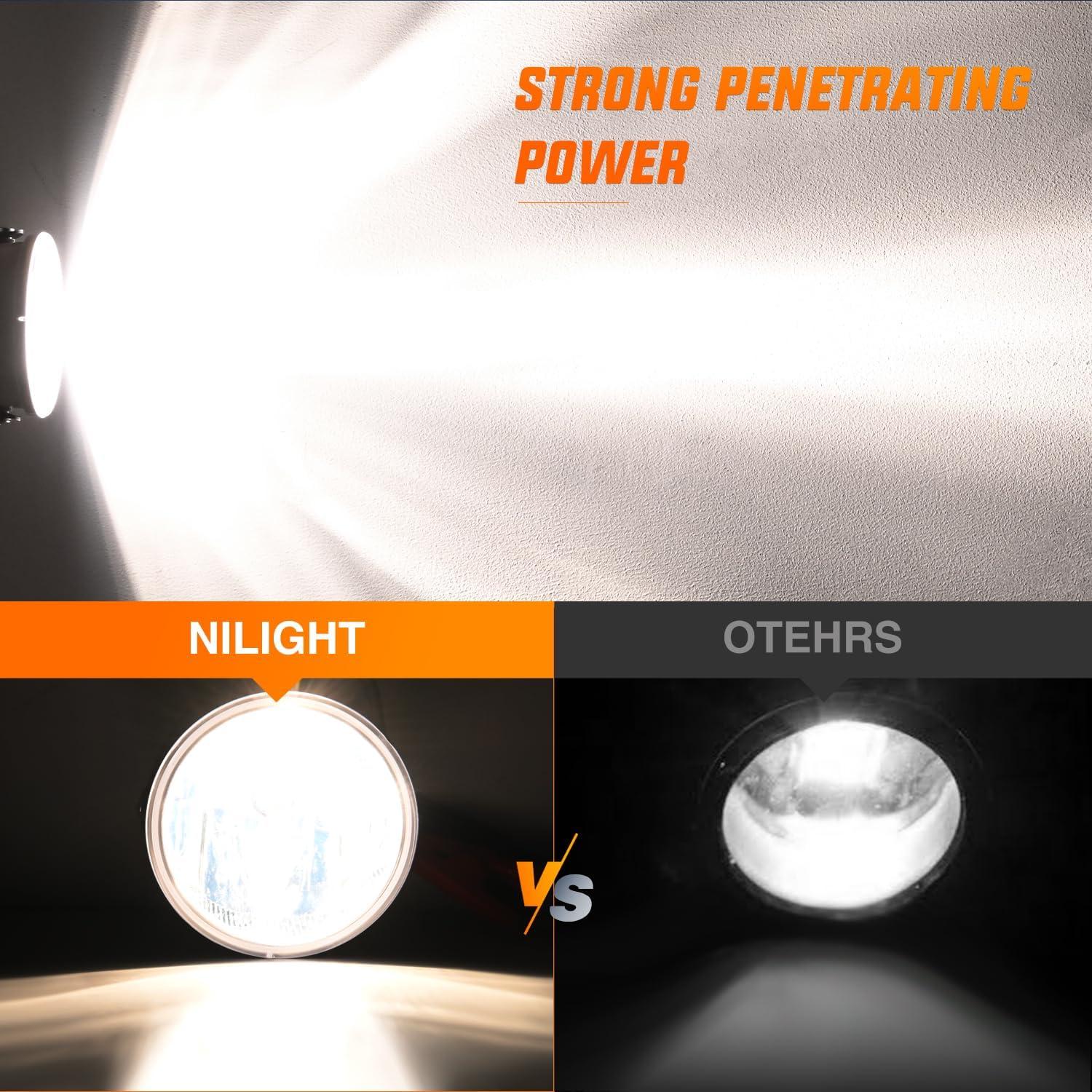 imageNilight Fog Lights Assembly Compatible with 1999 2000 2001 2002 2003 2004 Ford Mustang Lamp Replacement Driver and Passenger Side Amber Lens20072014 Expedition20082011 Ranger