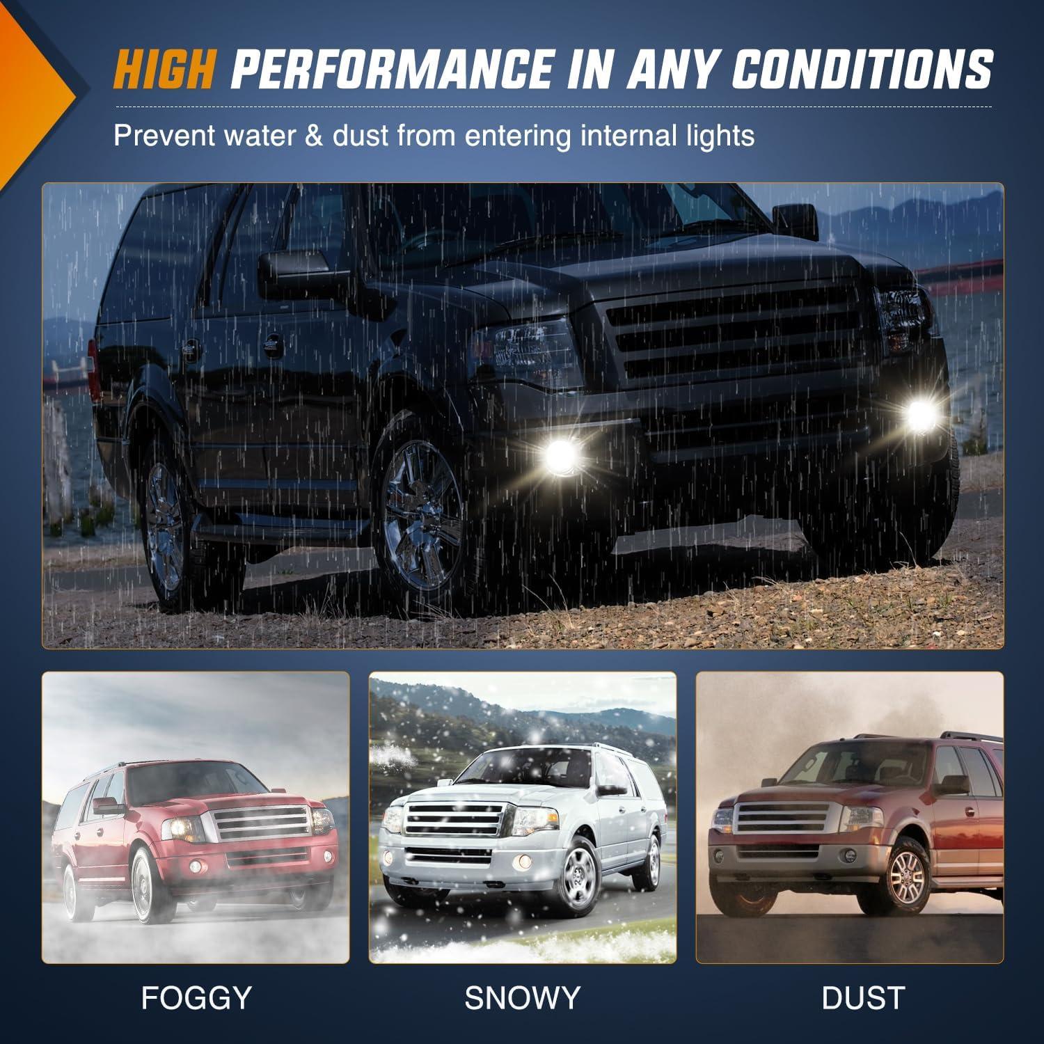 imageNilight Fog Lights Assembly Compatible with 1999 2000 2001 2002 2003 2004 Ford Mustang Lamp Replacement Driver and Passenger Side Amber Lens20072014 Expedition20082011 Ranger