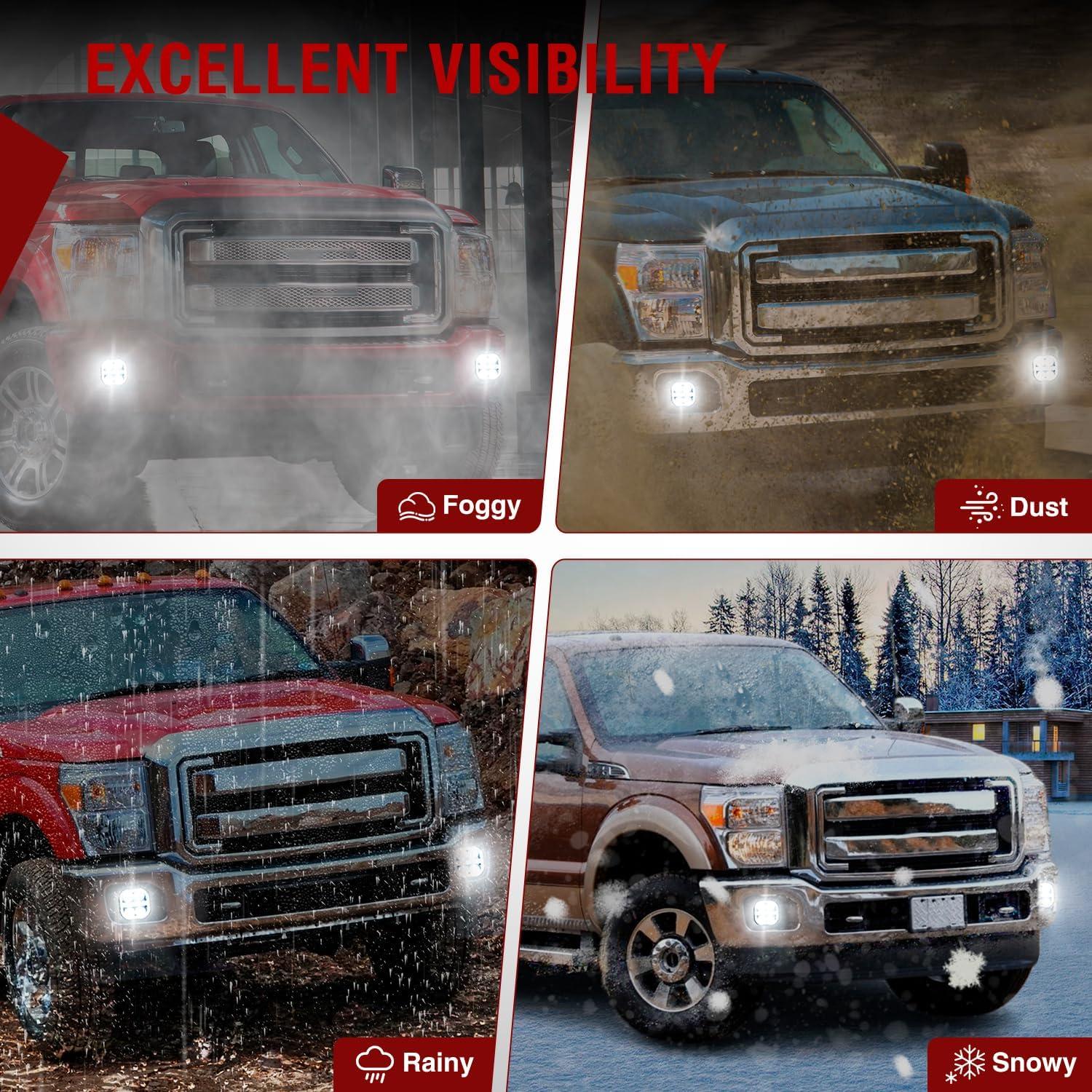 imageNilight Fog Lights Assembly Compatible with 1999 2000 2001 2002 2003 2004 Ford Mustang Lamp Replacement Driver and Passenger Side Amber Lens20112016 F250F550 LED