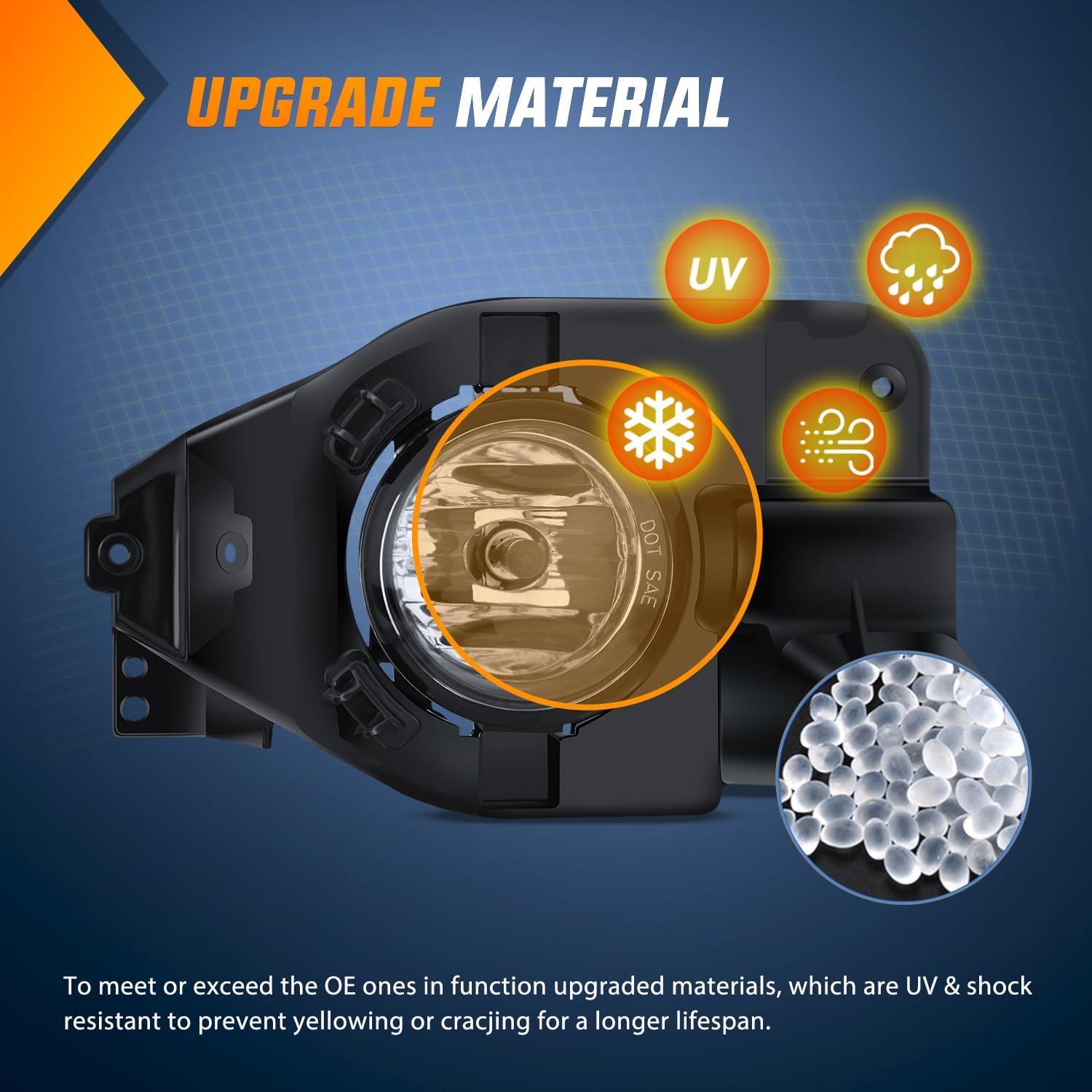 imageNilight Fog Lights Assembly Compatible with 1999 2000 2001 2002 2003 2004 Ford Mustang Lamp Replacement Driver and Passenger Side Amber Lens20132015 Ford Explorer