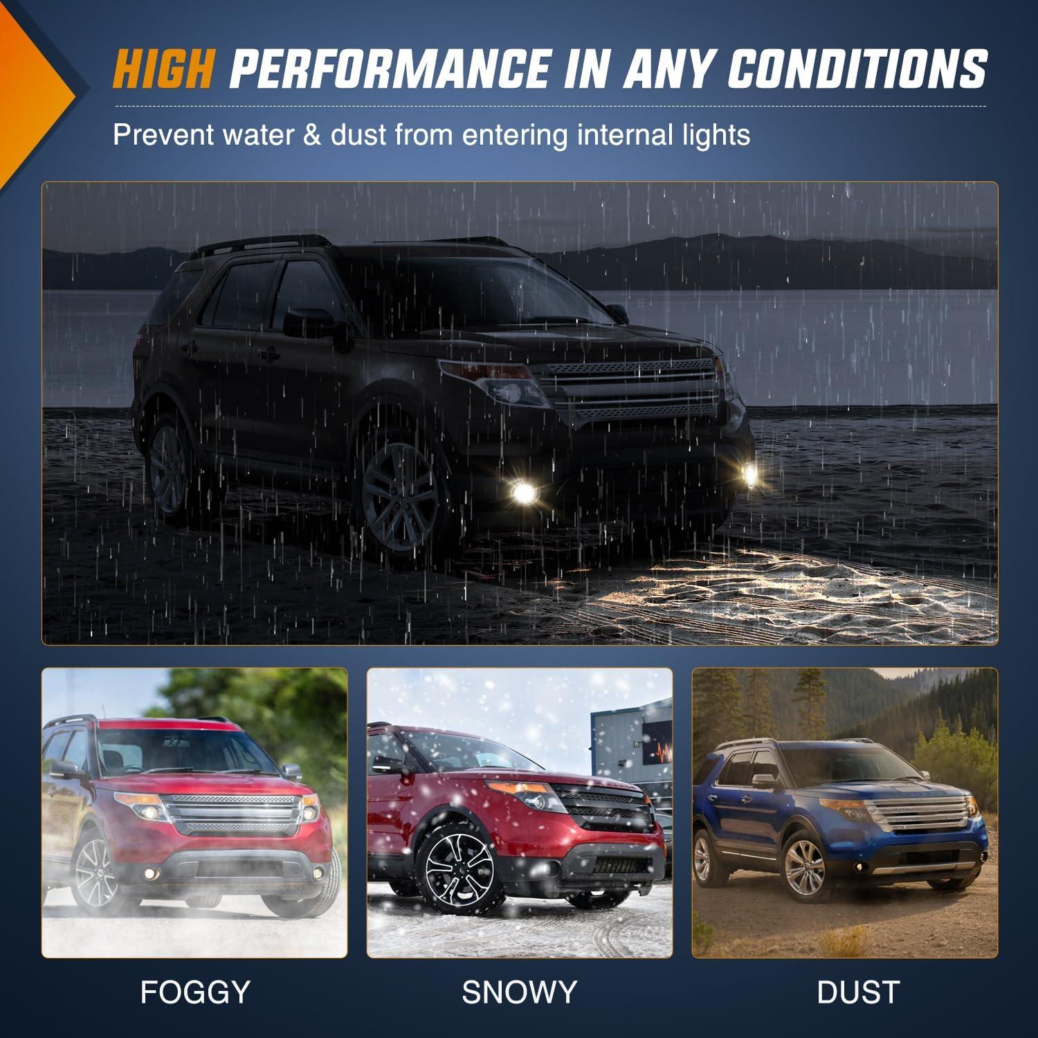 imageNilight Fog Lights Assembly Compatible with 1999 2000 2001 2002 2003 2004 Ford Mustang Lamp Replacement Driver and Passenger Side Amber Lens20132015 Ford Explorer