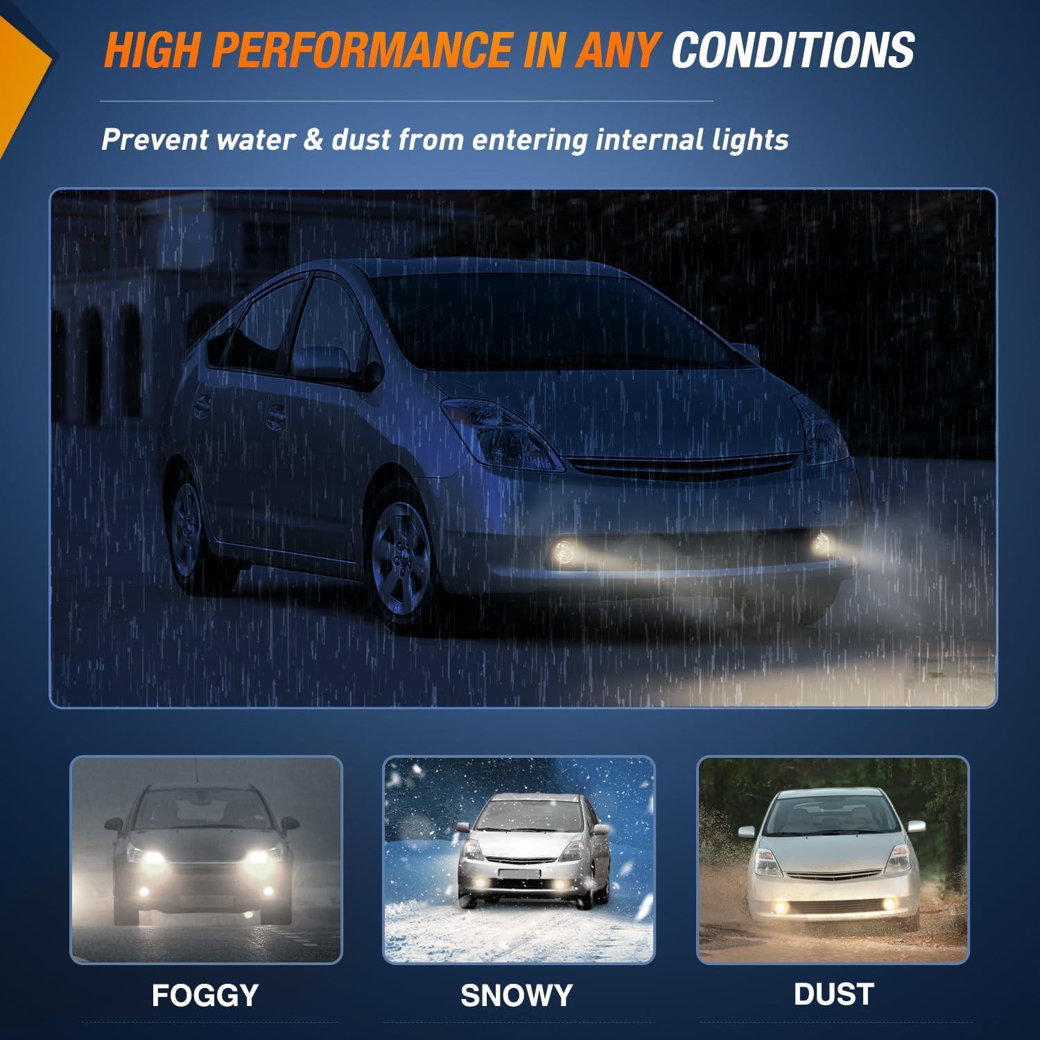 imageNilight Fog Lights Assembly Compatible with 2004 2005 2006 2007 2008 2009 Toyota Prius Lamp Replacement Clear Lens Driver and Passenger Side20042009 Toyota Prius