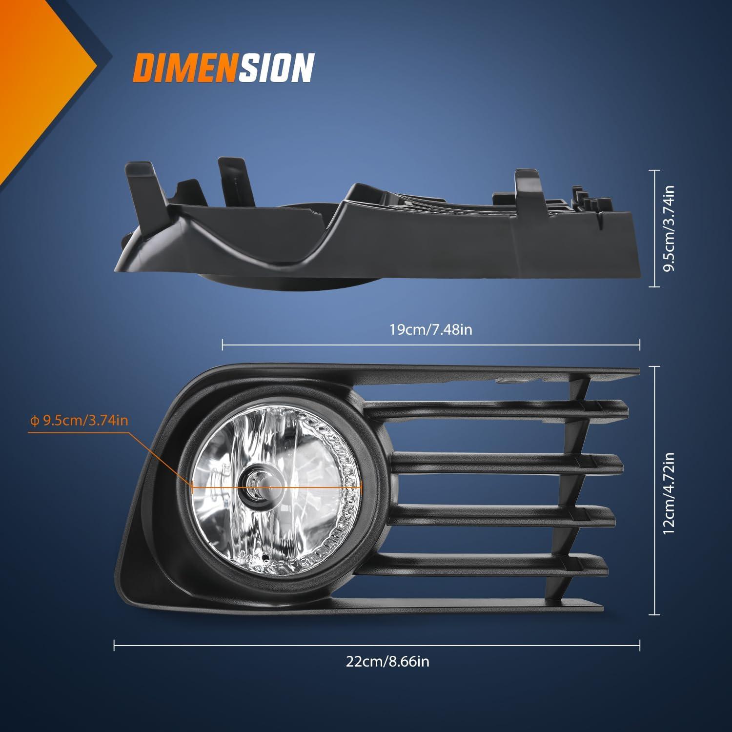 imageNilight Fog Lights Assembly Compatible with 2004 2005 2006 2007 2008 2009 Toyota Prius Lamp Replacement Clear Lens Driver and Passenger Side20042009 Toyota Prius