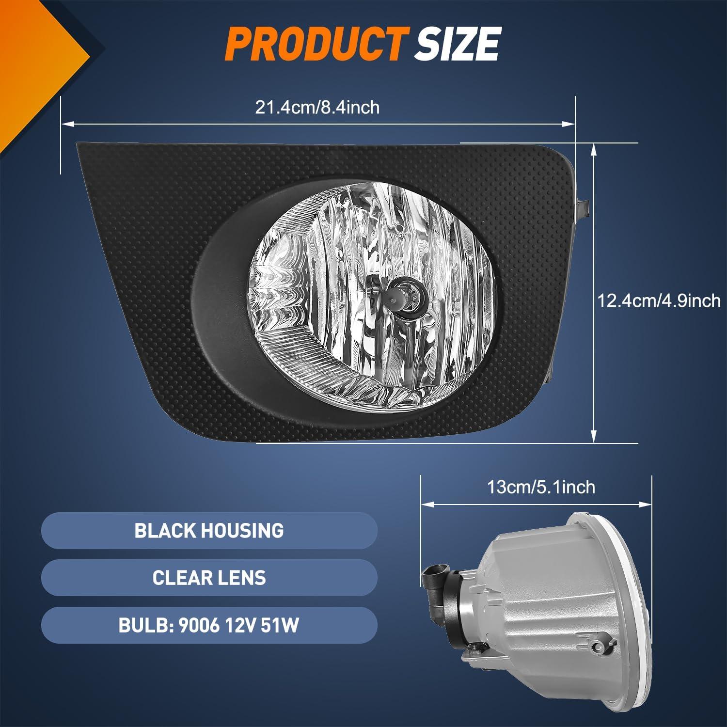 imageNilight Fog Lights Assembly Compatible with 2004 2005 2006 2007 2008 2009 Toyota Prius Lamp Replacement Clear Lens Driver and Passenger Side20062009 Toyota 4Runner