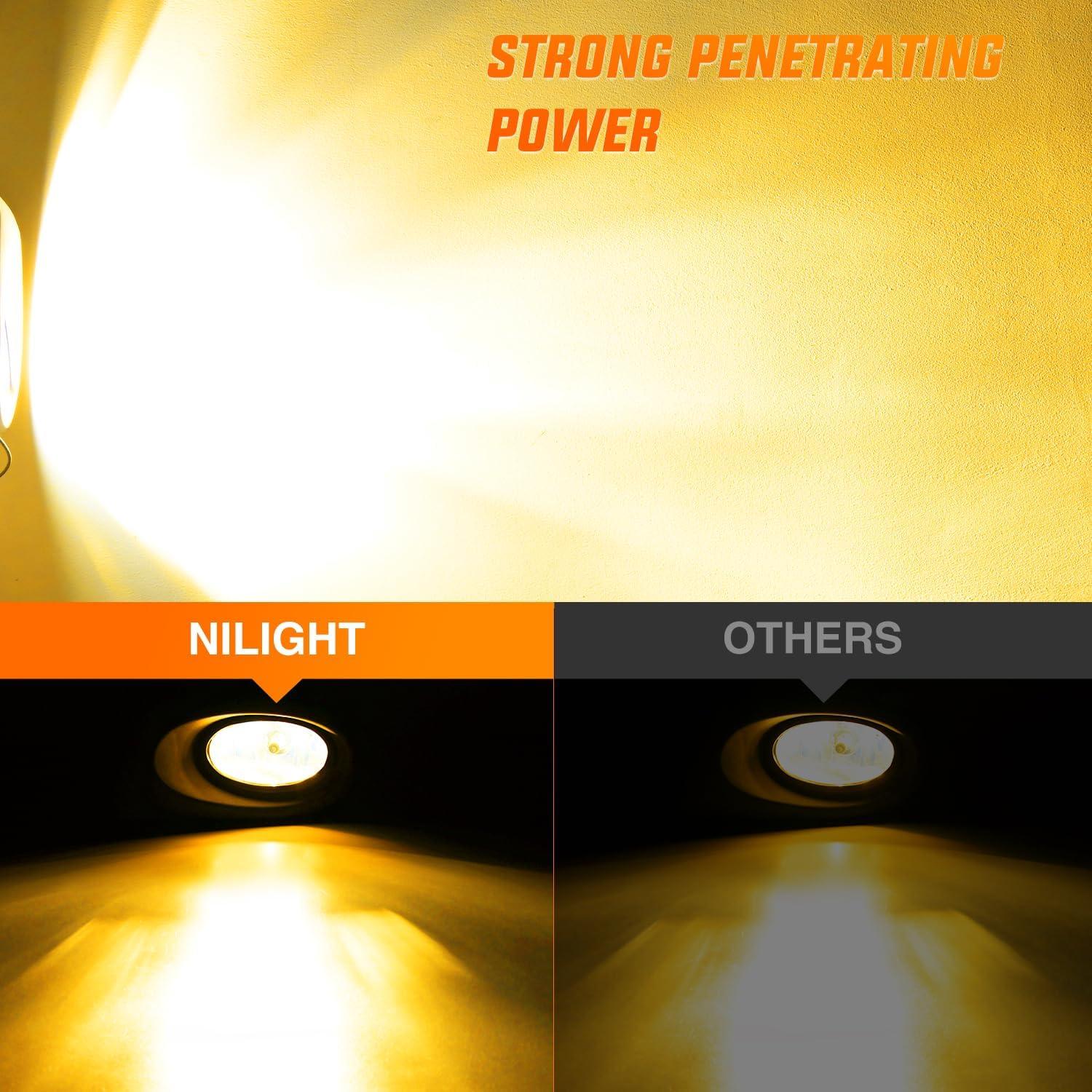 imageNilight Fog Lights Assembly Compatible with 2007 2008 2009 Honda CRV EX EXL LX Light Replacement Clear Lens Driver and Passenger Side20022004 Acura RSX Amber