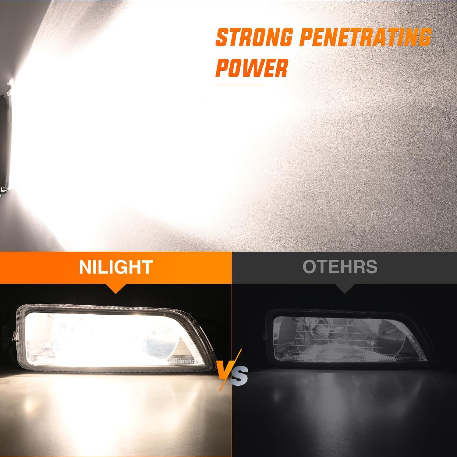 imageNilight Fog Lights Assembly Compatible with 2007 2008 2009 Honda CRV EX EXL LX Light Replacement Clear Lens Driver and Passenger Side20032007 honda accord20042008 acura