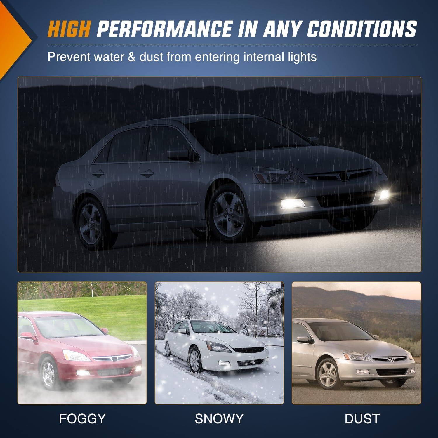 imageNilight Fog Lights Assembly Compatible with 2007 2008 2009 Honda CRV EX EXL LX Light Replacement Clear Lens Driver and Passenger Side20032007 honda accord20042008 acura