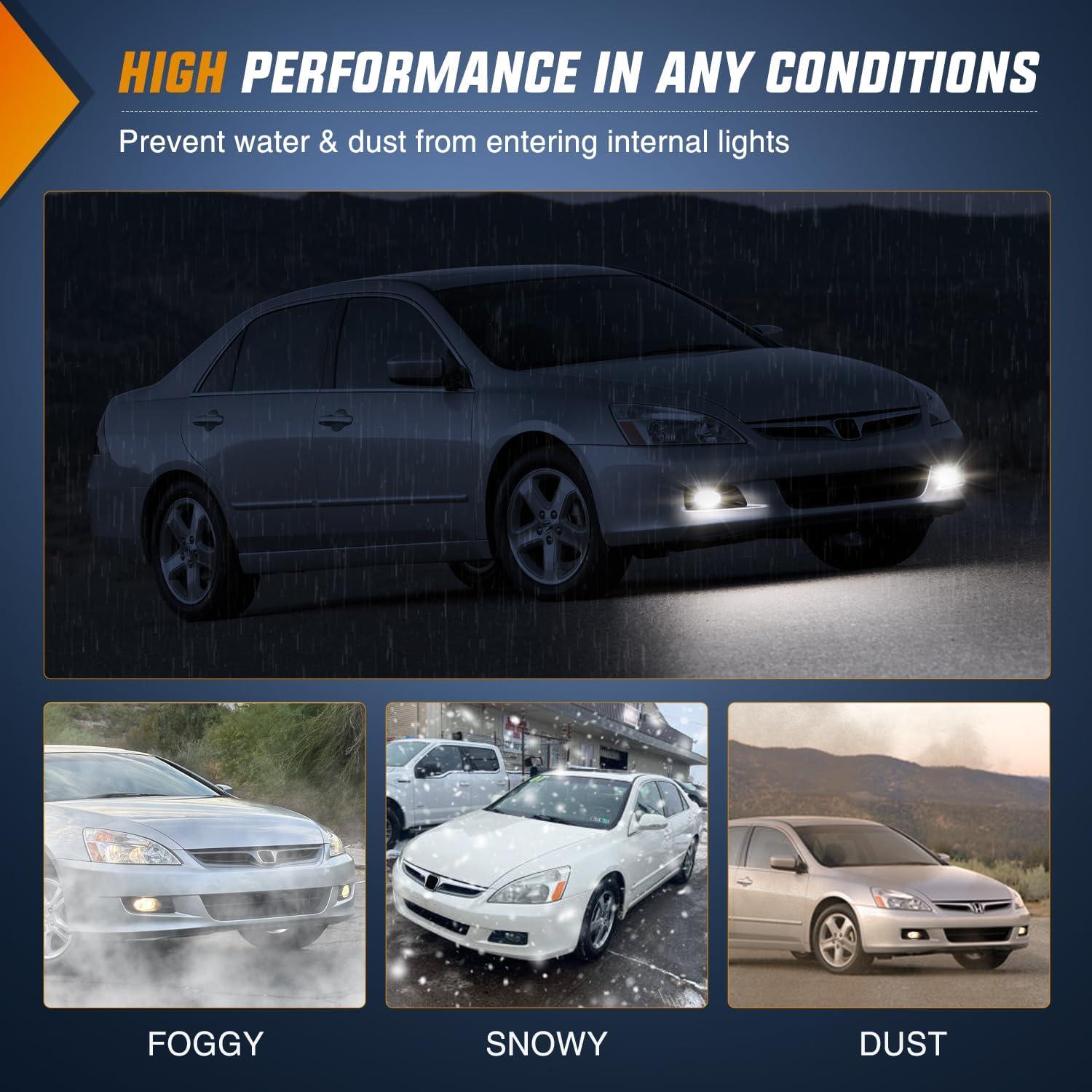 imageNilight Fog Lights Assembly Compatible with 2007 2008 2009 Honda CRV EX EXL LX Light Replacement Clear Lens Driver and Passenger Side20062007 Honda Accord