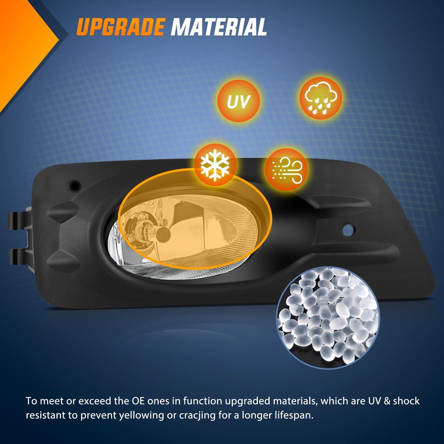 imageNilight Fog Lights Assembly Compatible with 2007 2008 2009 Honda CRV EX EXL LX Light Replacement Clear Lens Driver and Passenger Side20062007 Honda Accord