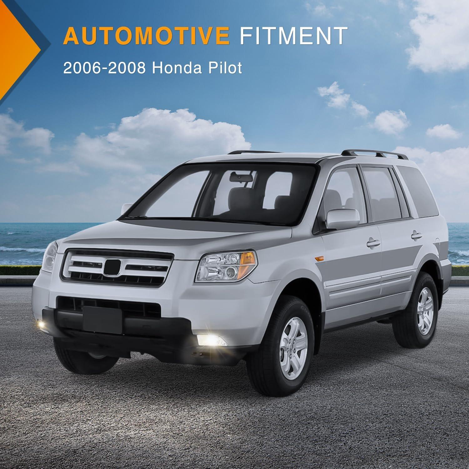 imageNilight Fog Lights Assembly Compatible with 2007 2008 2009 Honda CRV EX EXL LX Light Replacement Clear Lens Driver and Passenger Side20062008 Honda Pilot