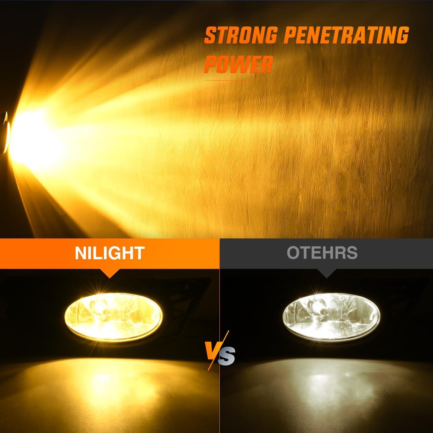 imageNilight Fog Lights Assembly Compatible with 2007 2008 2009 Honda CRV EX EXL LX Light Replacement Clear Lens Driver and Passenger Side20092011 Honda Civic Amber