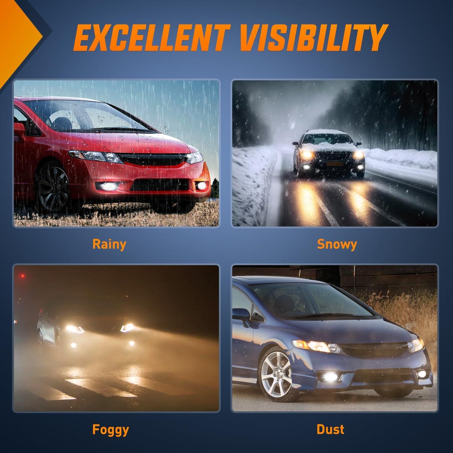 imageNilight Fog Lights Assembly Compatible with 2007 2008 2009 Honda CRV EX EXL LX Light Replacement Clear Lens Driver and Passenger Side20092011 Honda Civic Clear