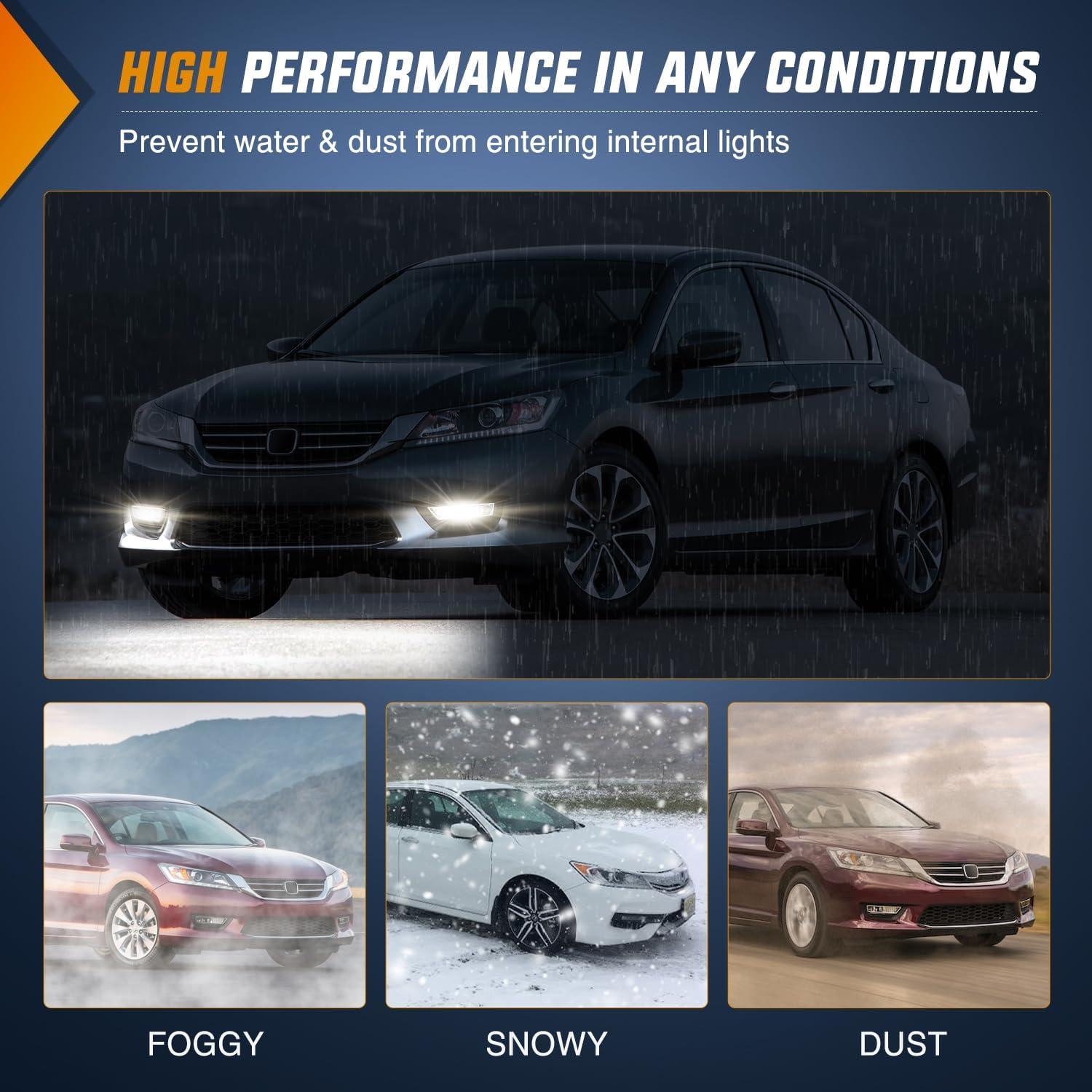 imageNilight Fog Lights Assembly Compatible with 2007 2008 2009 Honda CRV EX EXL LX Light Replacement Clear Lens Driver and Passenger Side20132015 Honda Accord