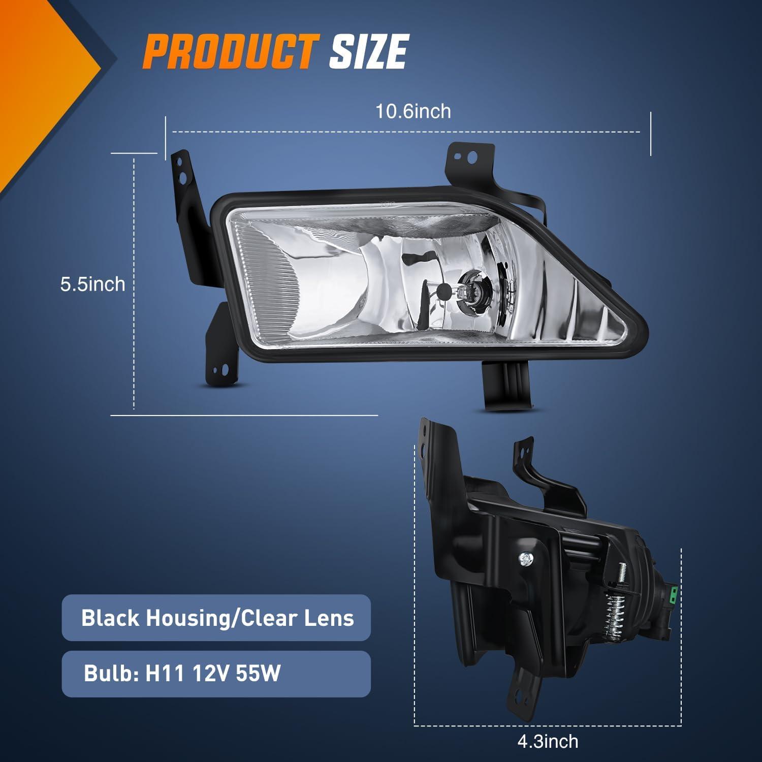 imageNilight Fog Lights Assembly Compatible with 2013 2014 2015 2016 2017 2018 2019 2020 Honda City CRV CRZ Civic Crosstour Ram Promaster Jeep Cherokee Compass Acura TSX ILX RDX Chrysler20062008 Honda Pilot