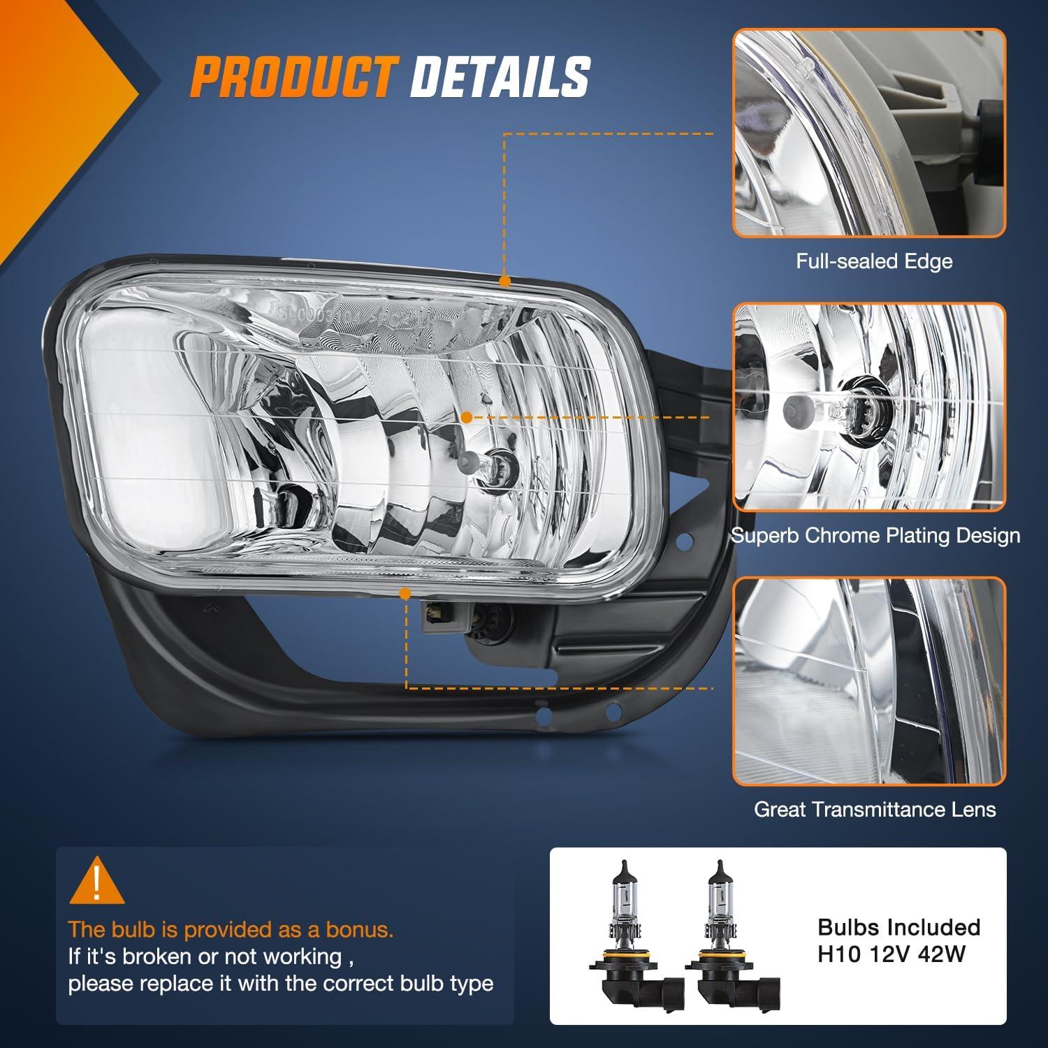 imageNilight Fog Lights Assembly Compatible with 2013 2014 2015 2016 2017 2018 Dodge Ram 1500 20192021 RAM 1500 Classic Not Fit for Rebel Model Fog Light Replacement Clear Lens 2 Years WarrantyDodge Ram 20092018